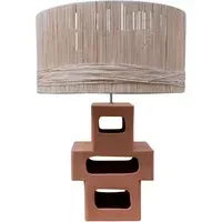 Eros Table Lamp - Terracotta, Raffia alternate view