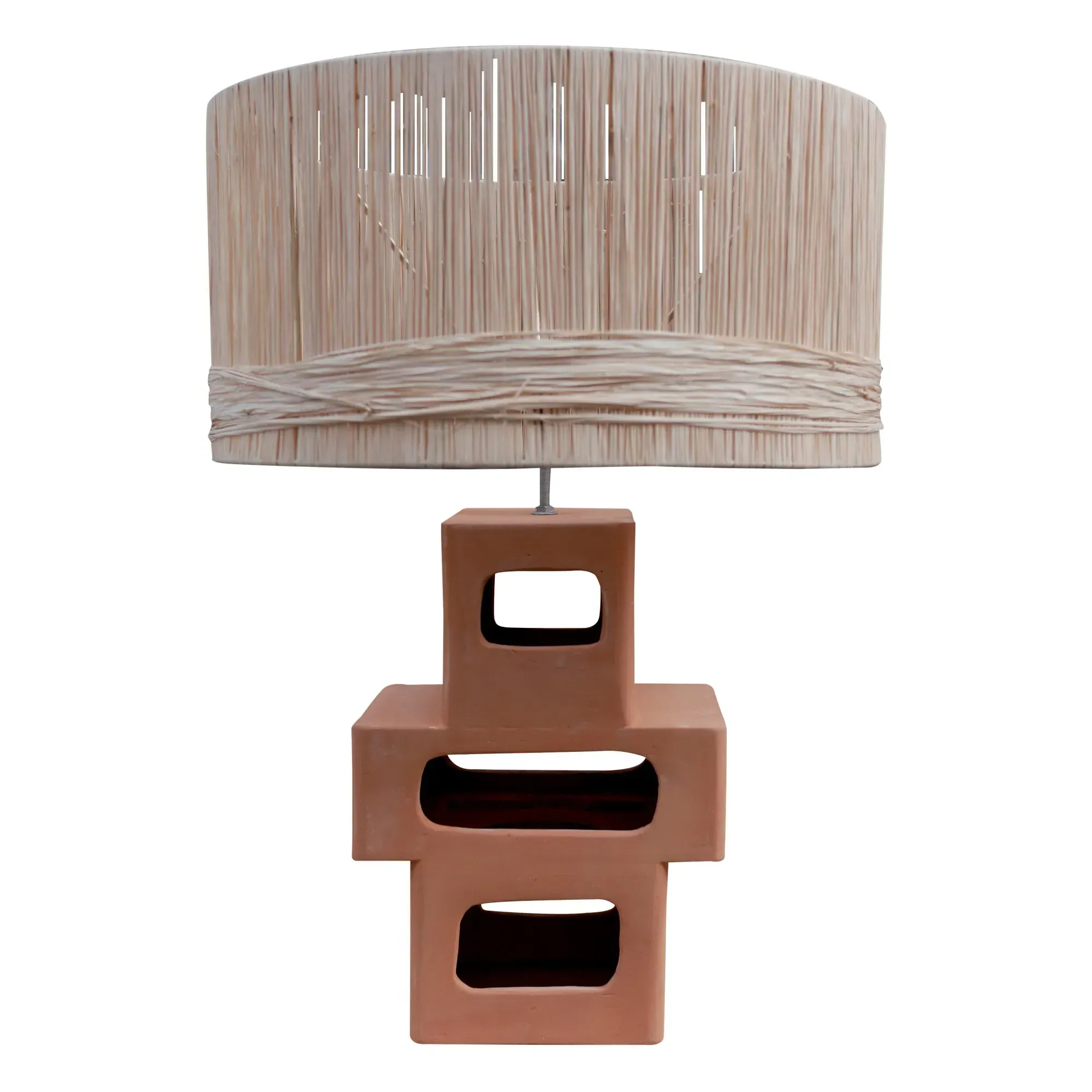 Eros Table Lamp - Terracotta, Raffia product