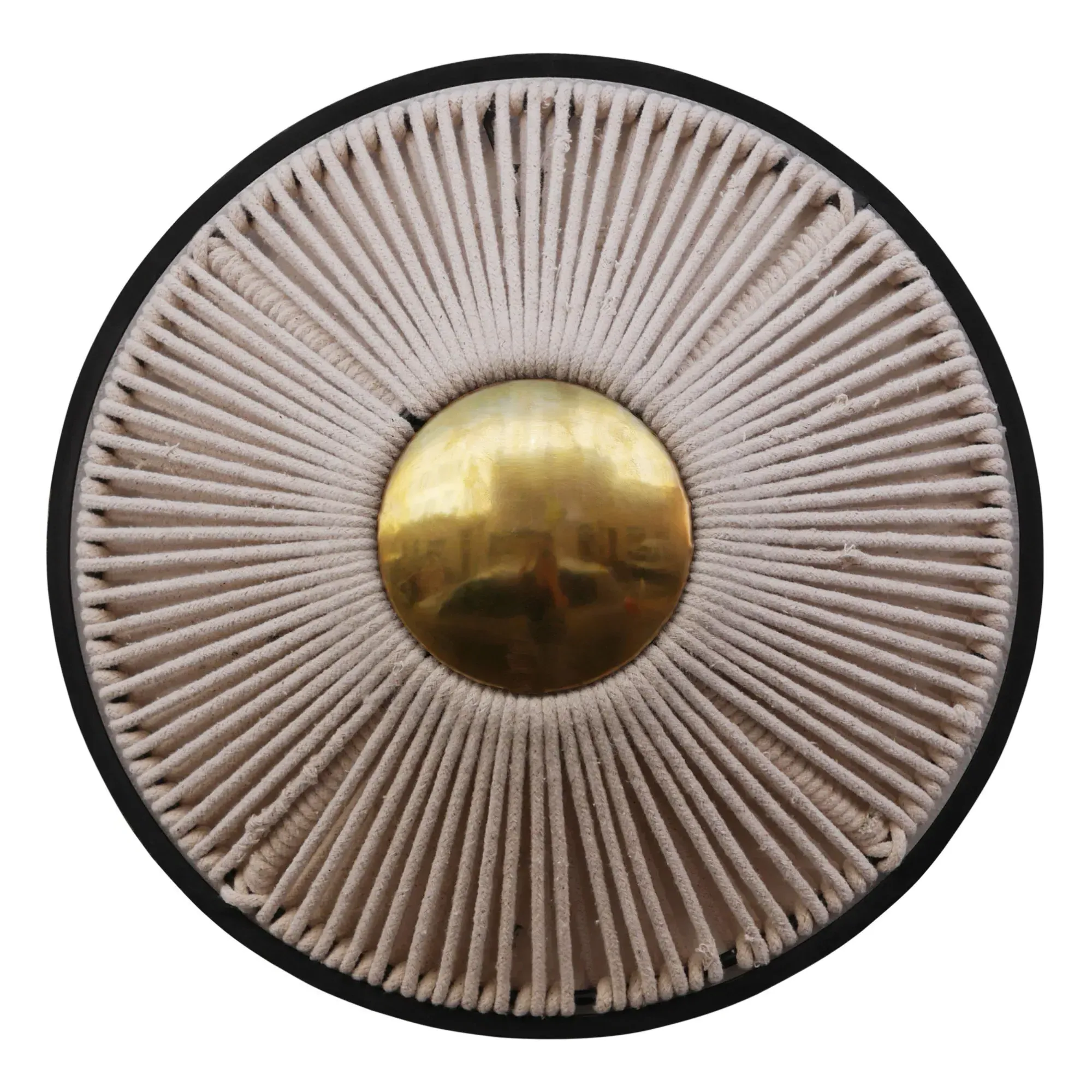 First Floor Round Wall Light - Ecru, Rope & Metal product