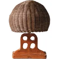 Mvalley Table Lamp - Brown, Ceramic & Rattan alternate view