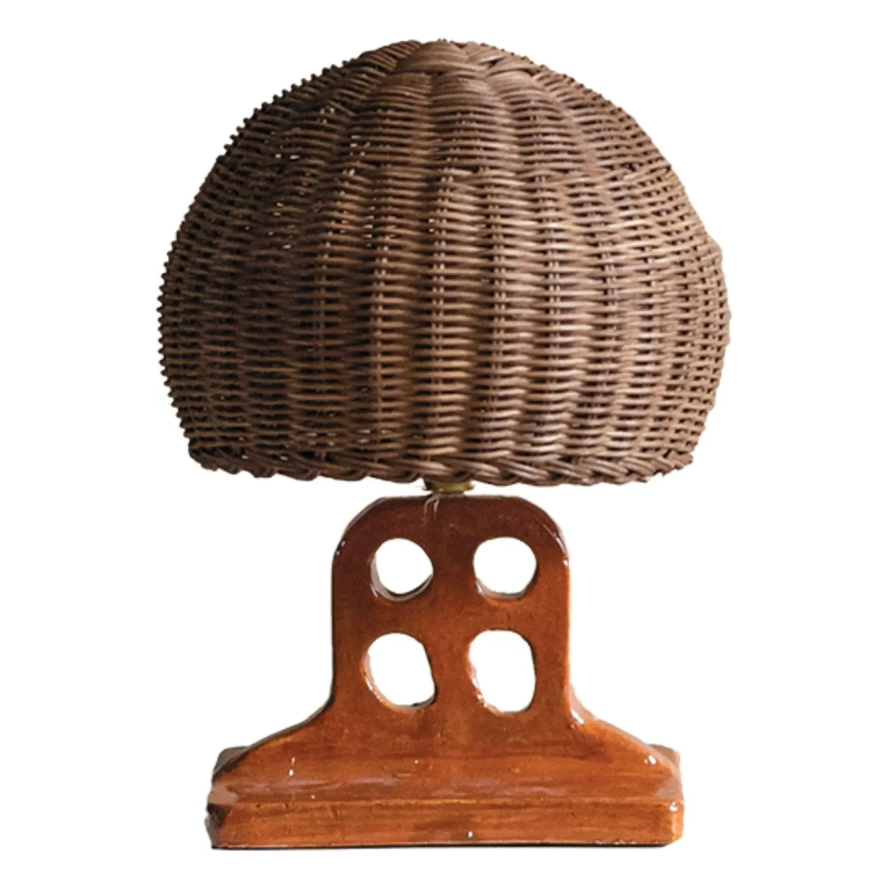 Mvalley Table Lamp - Brown, Ceramic & Rattan product