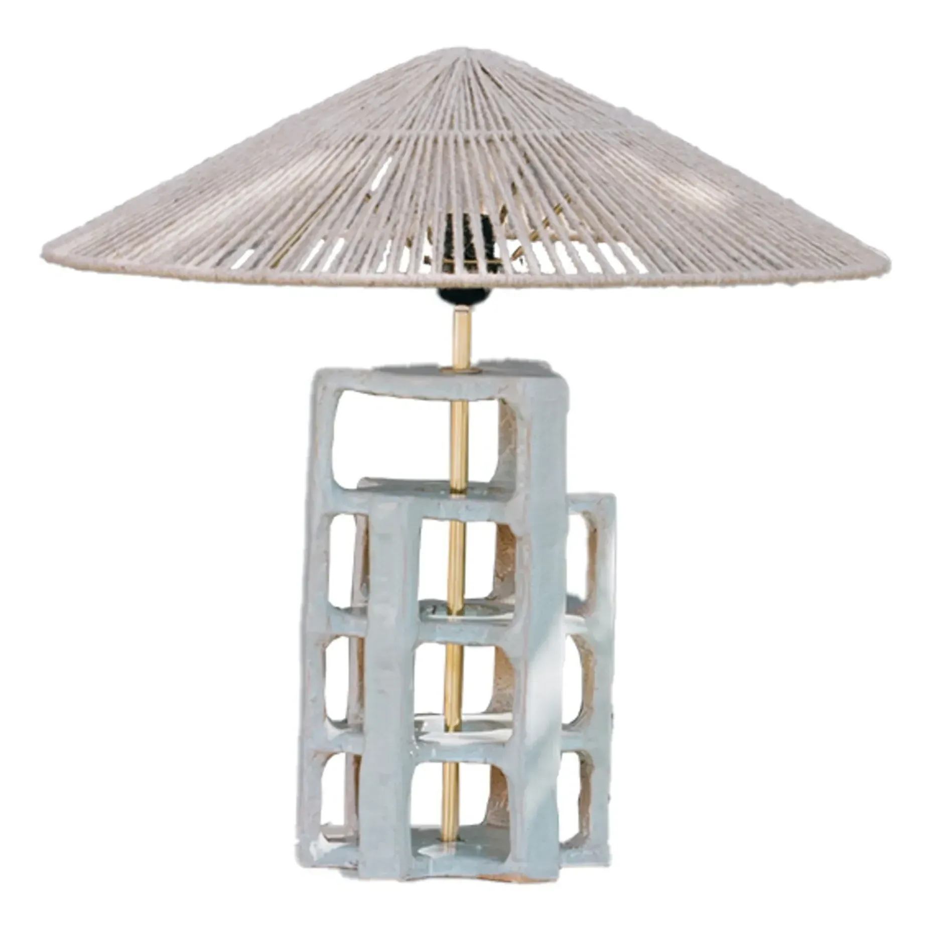 Piz Ceramic Table Lamp - Light Blue, Terracotta product