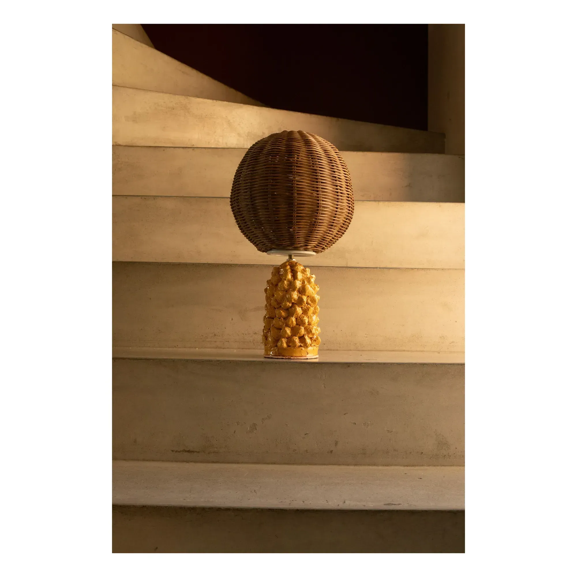 Rose Table Lamp - Yellow, Ceramic alternate view