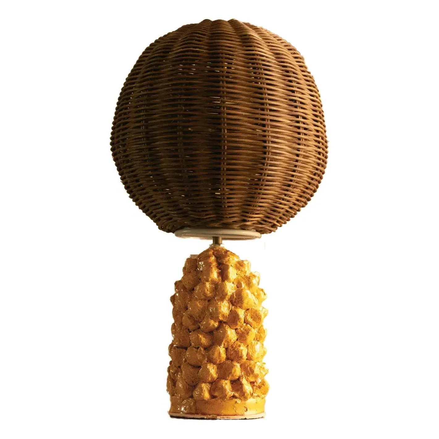 Rose Table Lamp - Yellow, Ceramic product