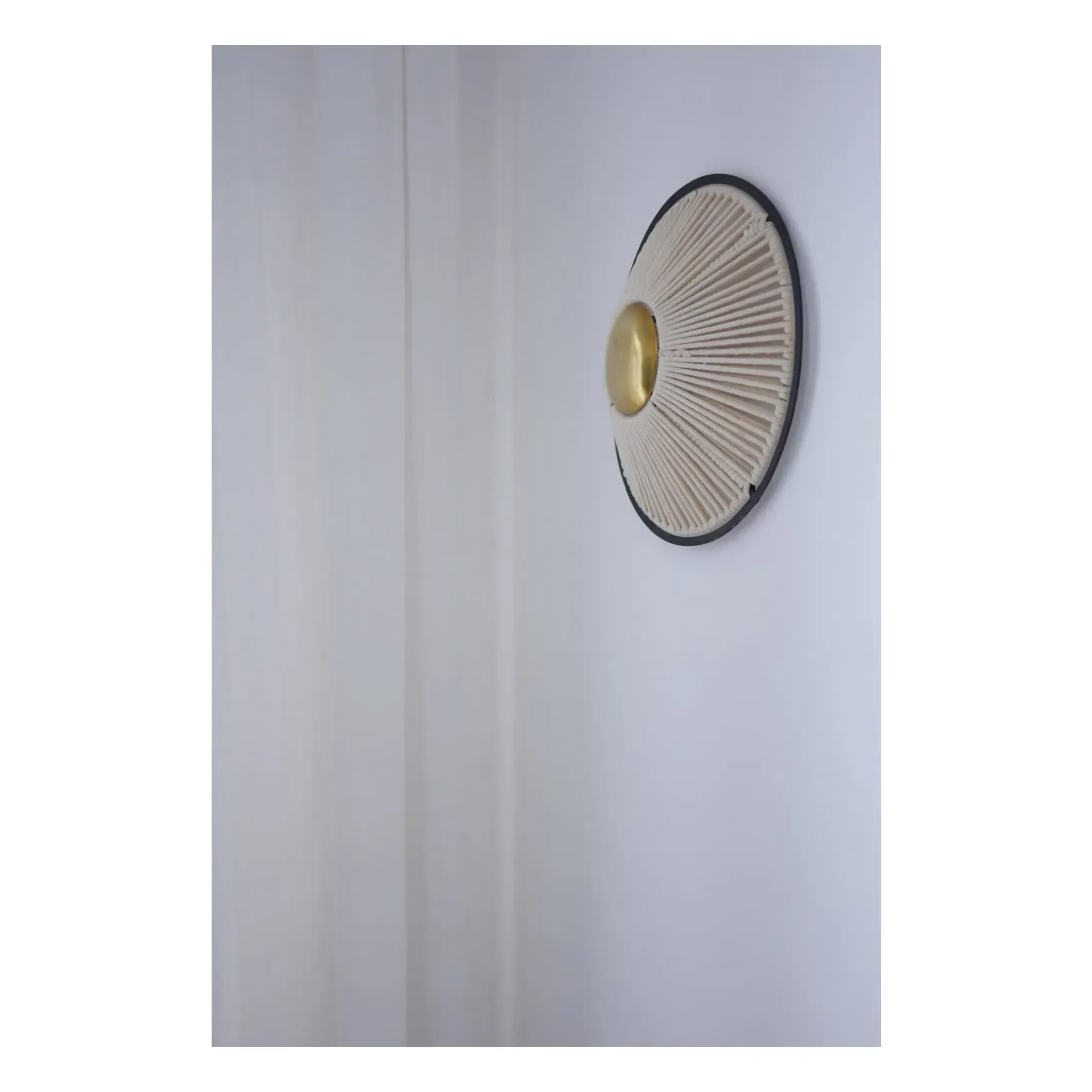 Round Rope Wall Light Lampshade - Gold, Cotton alternate view