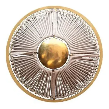 Round Rope Wall Light Lampshade - Gold, Cotton product