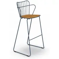 Paon Outdoor Bar Stool - Blue, Bamboo alternate view