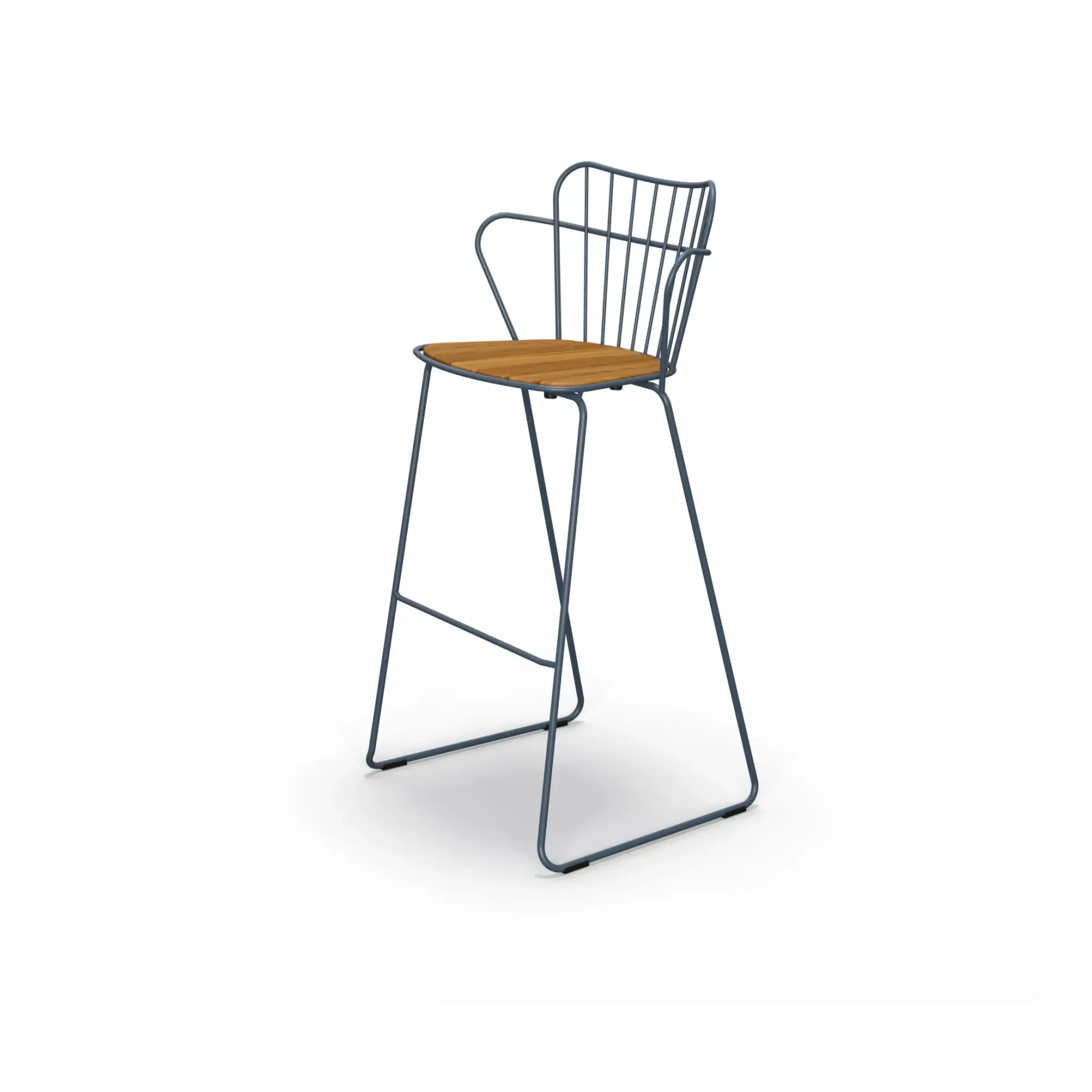 Paon Outdoor Bar Stool - Blue, Bamboo product