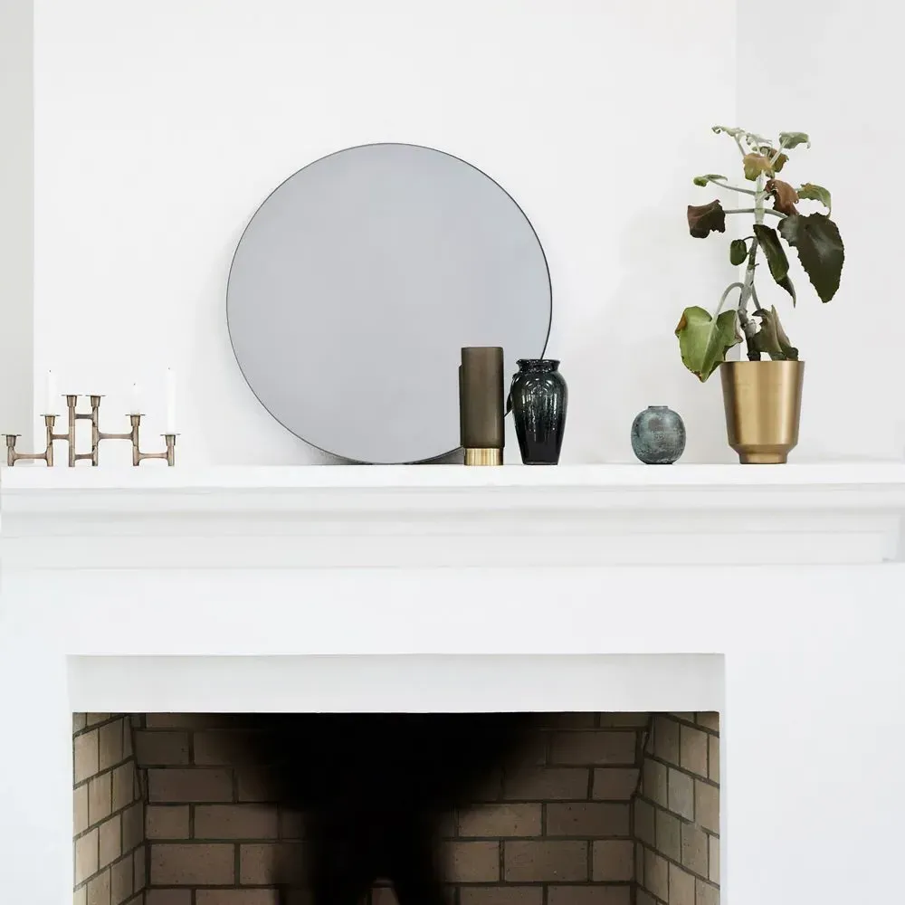 Round Mirror 50cm - Grey, Glass alternate view