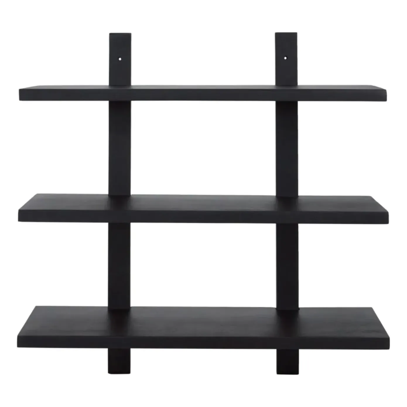 Wooden Wall-Mounted Shelf Set - Black, Mango Wood product