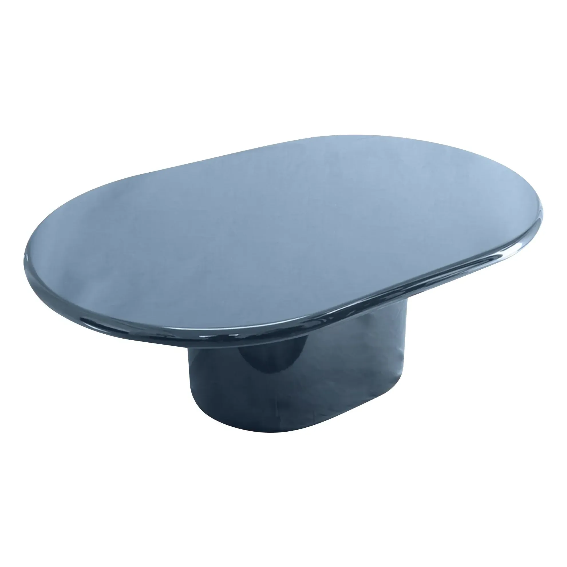 Amendoeira Coffee Table - Petrol Blue, Lacquered Wood alternate view