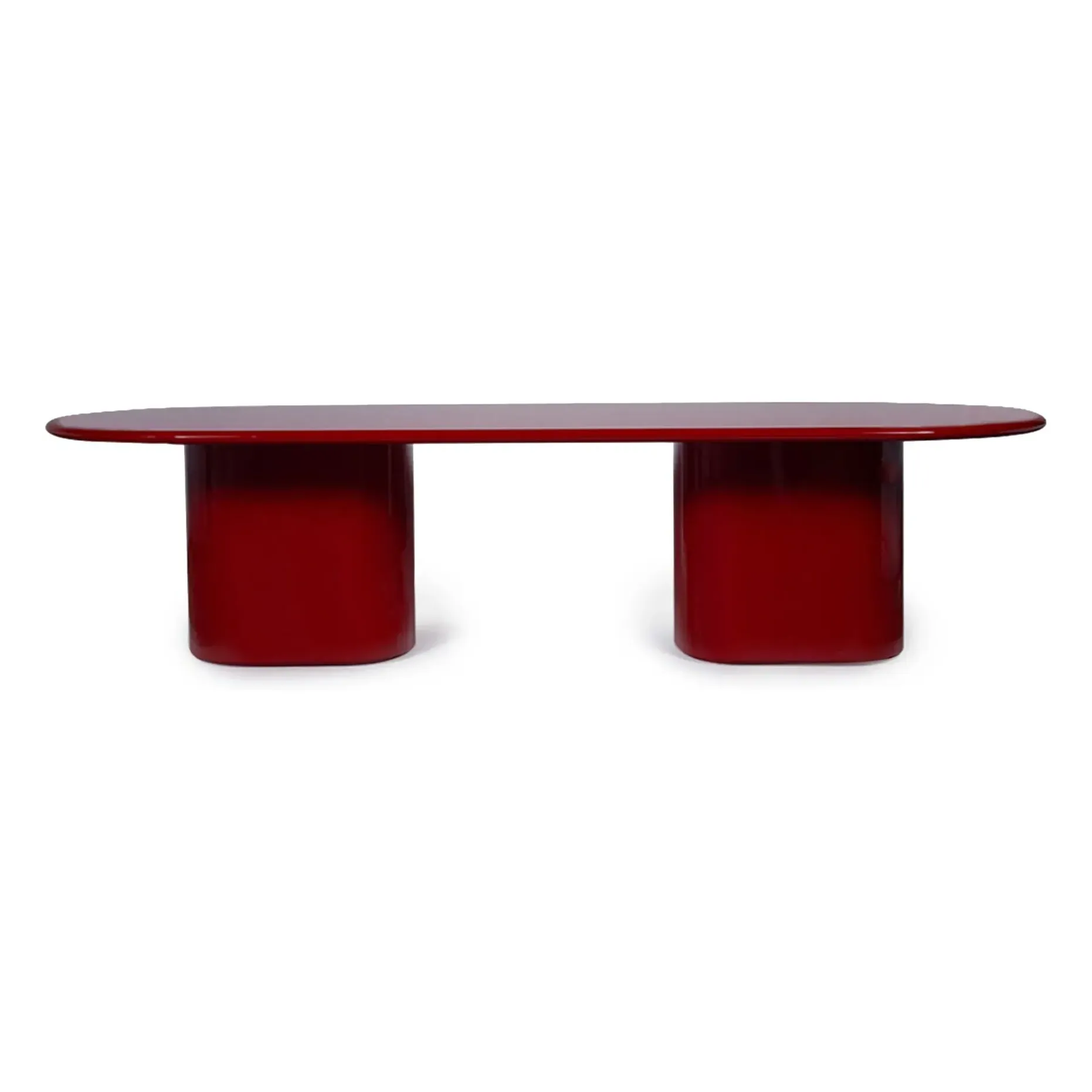 Amendoeira Dining Table - Carmine Red, Lacquered Wood product