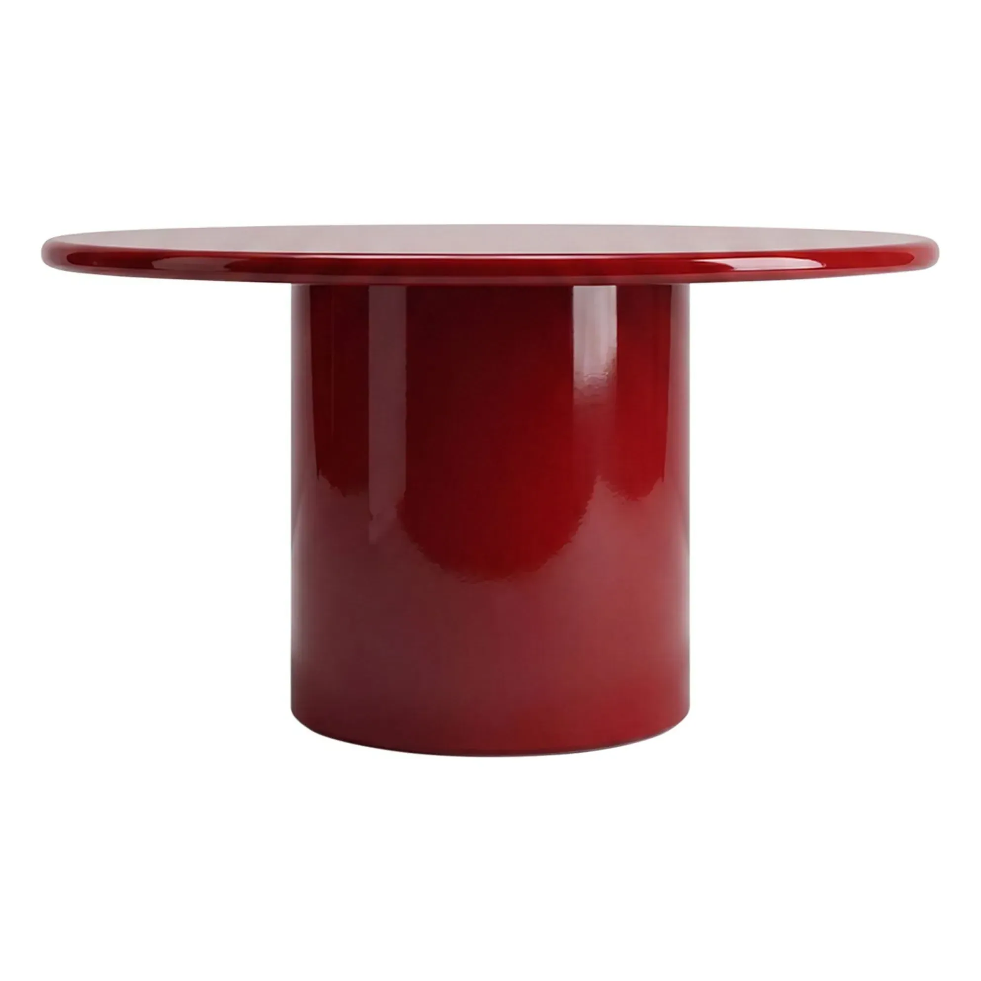 Amendoeira Round Dining Table - Carmine Red, Lacquered Wood product