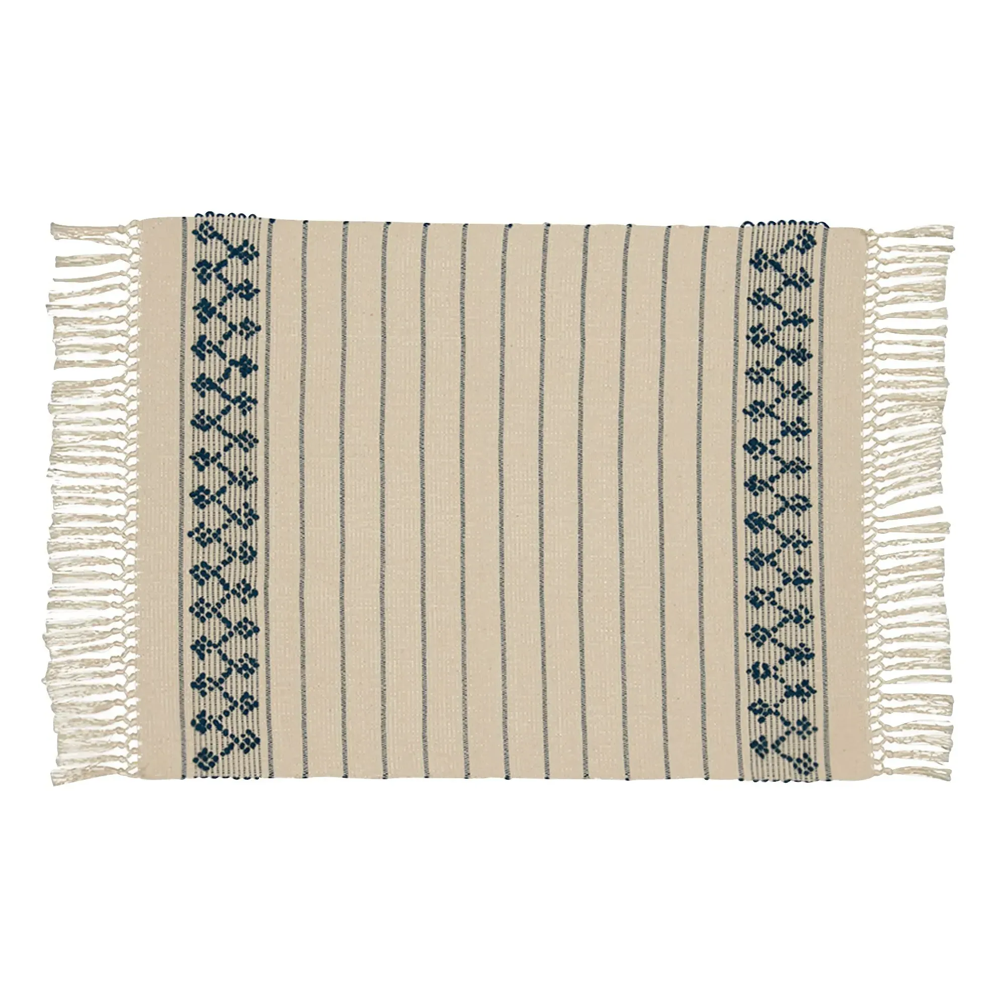 Amélia Embroidered Place Mat - Blue, Cotton-Linen product