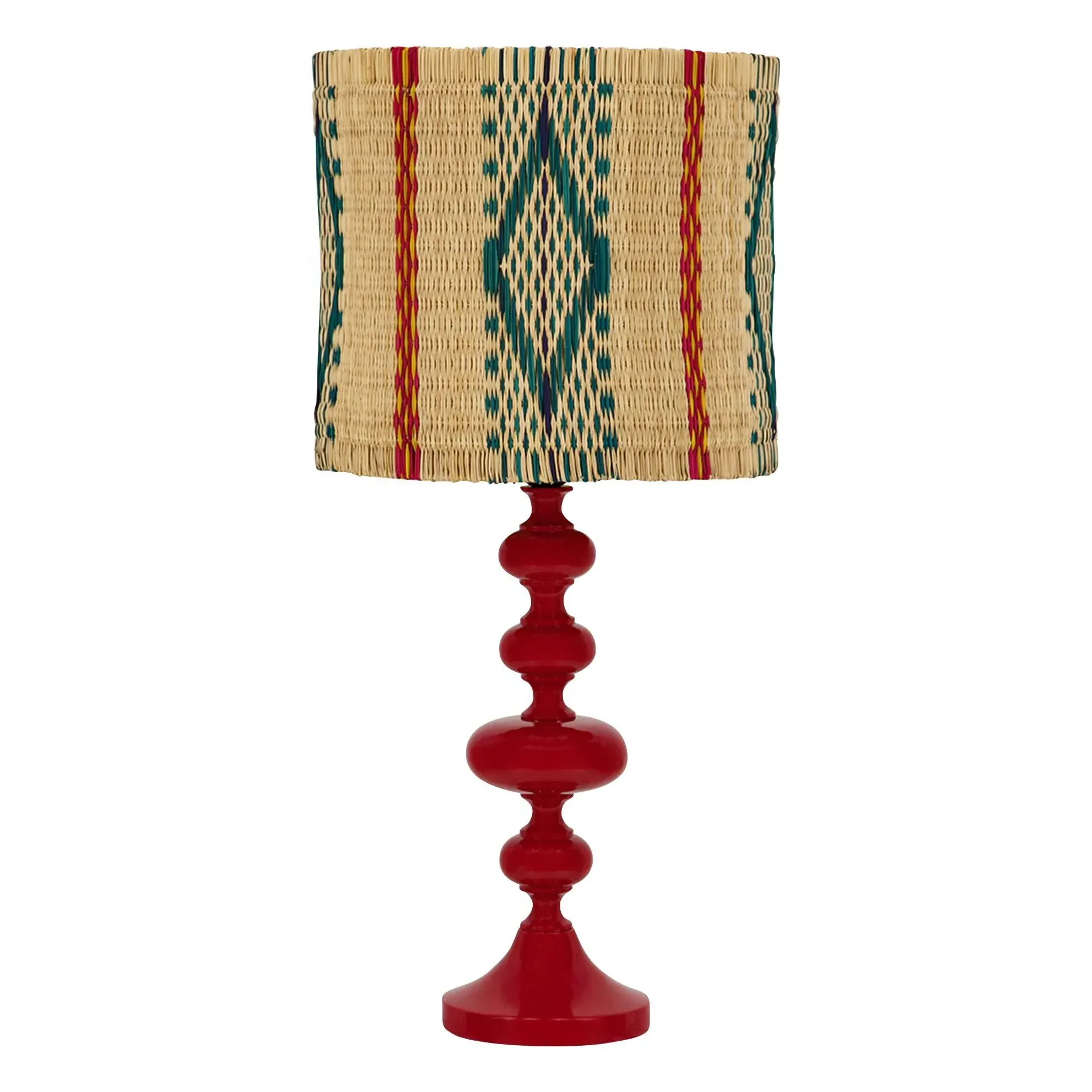 Coruche Woven Wicker Lampshade - Green alternate view