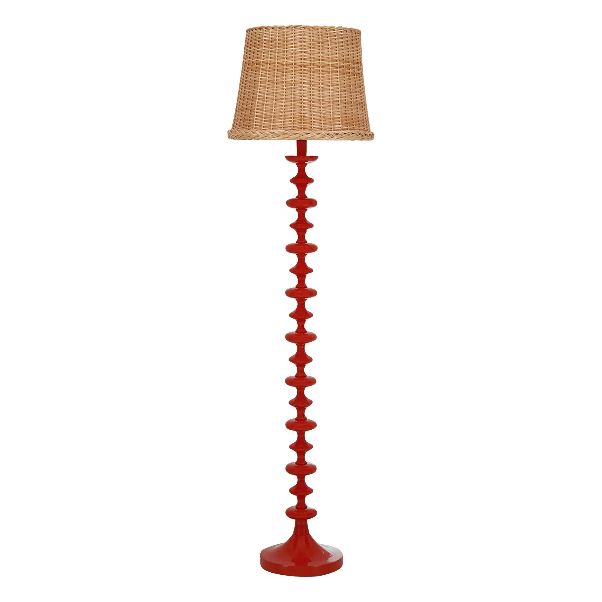 Freixo Floor Lamp Base - Brick Red, Wood alternate view