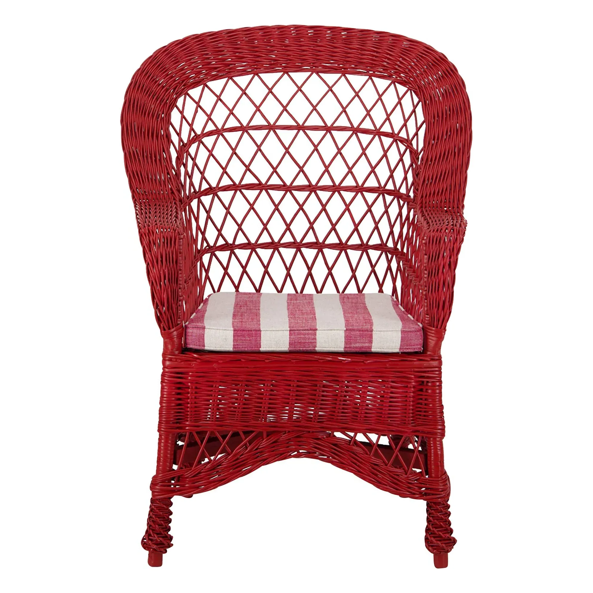 Furnas Armchair - Carmine Red, Wicker alternate view