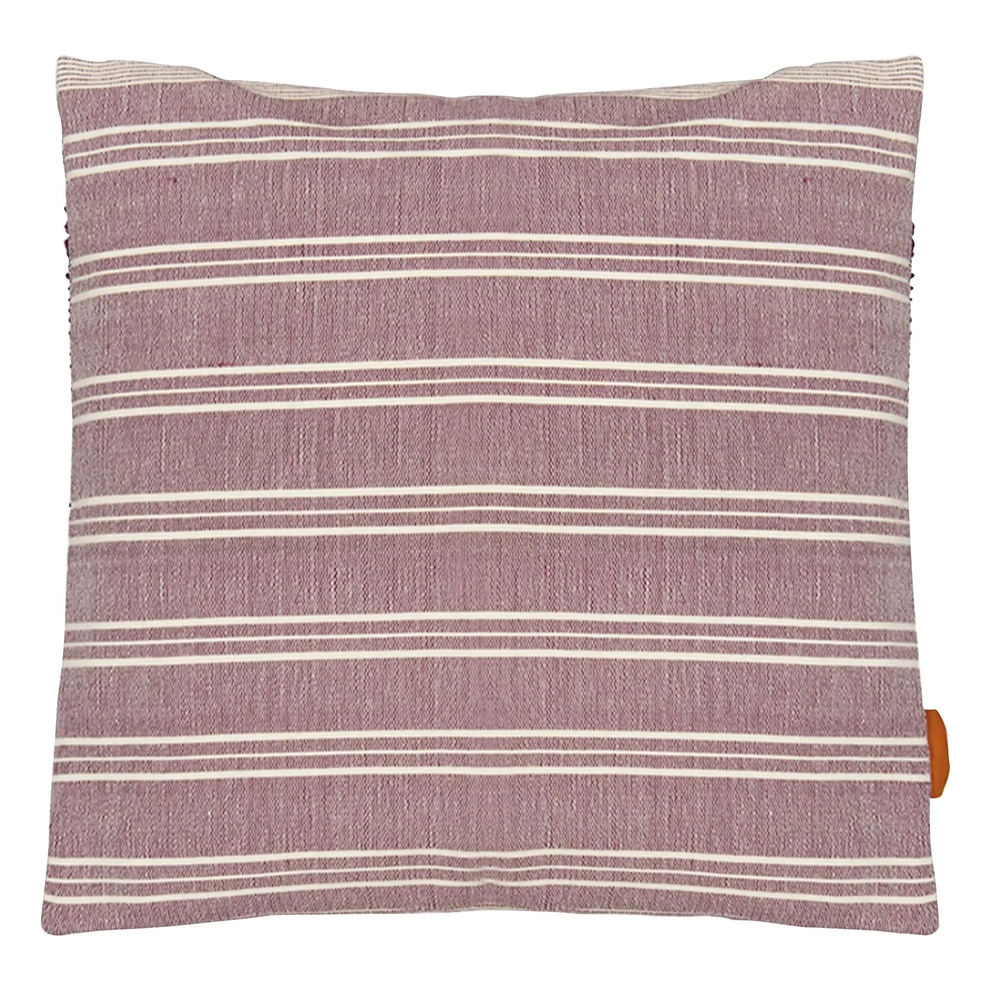 Inês Embroidered Cushion - Burgundy, Cotton Linen alternate view