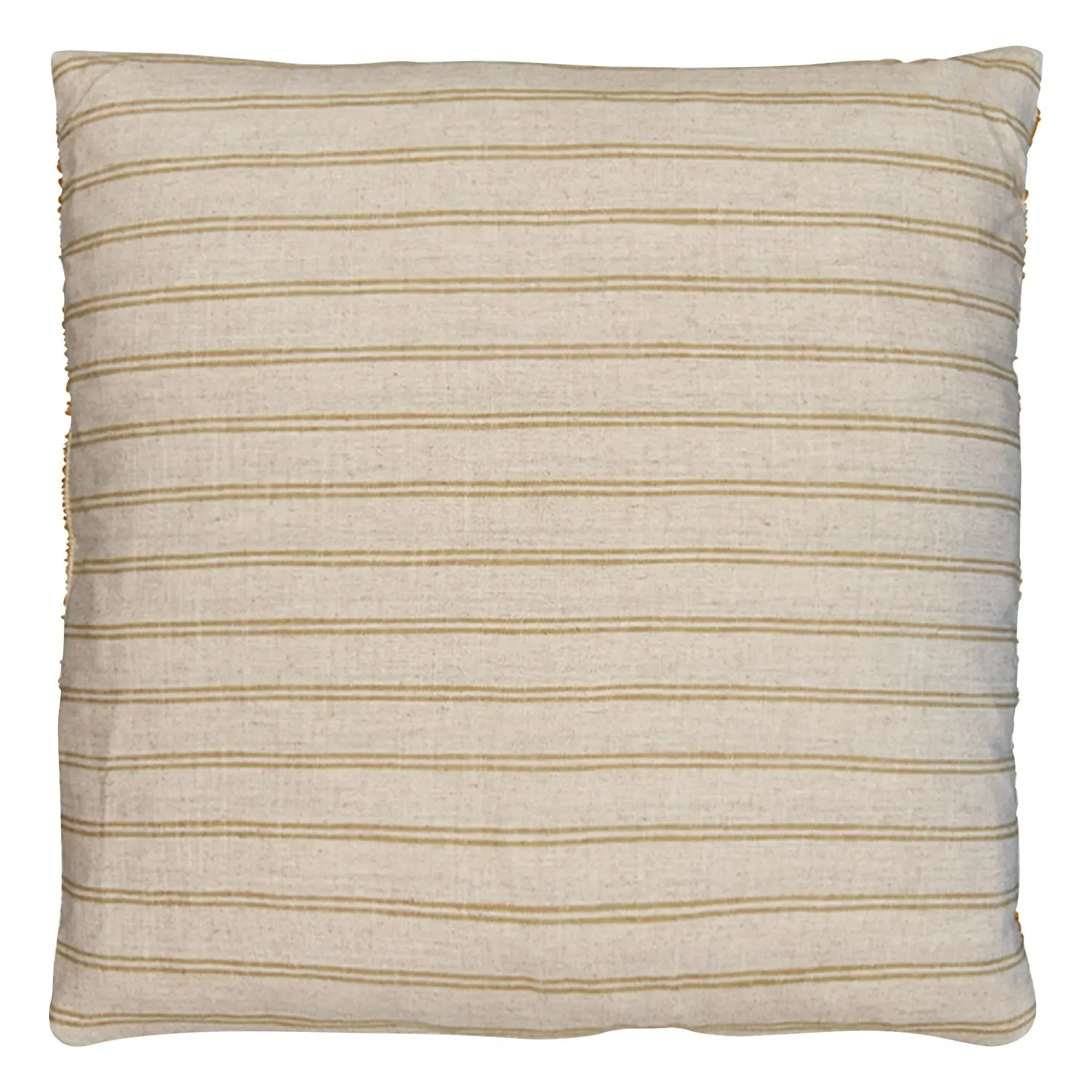Inês Embroidered Cushion - Yellow, Cotton Linen alternate view