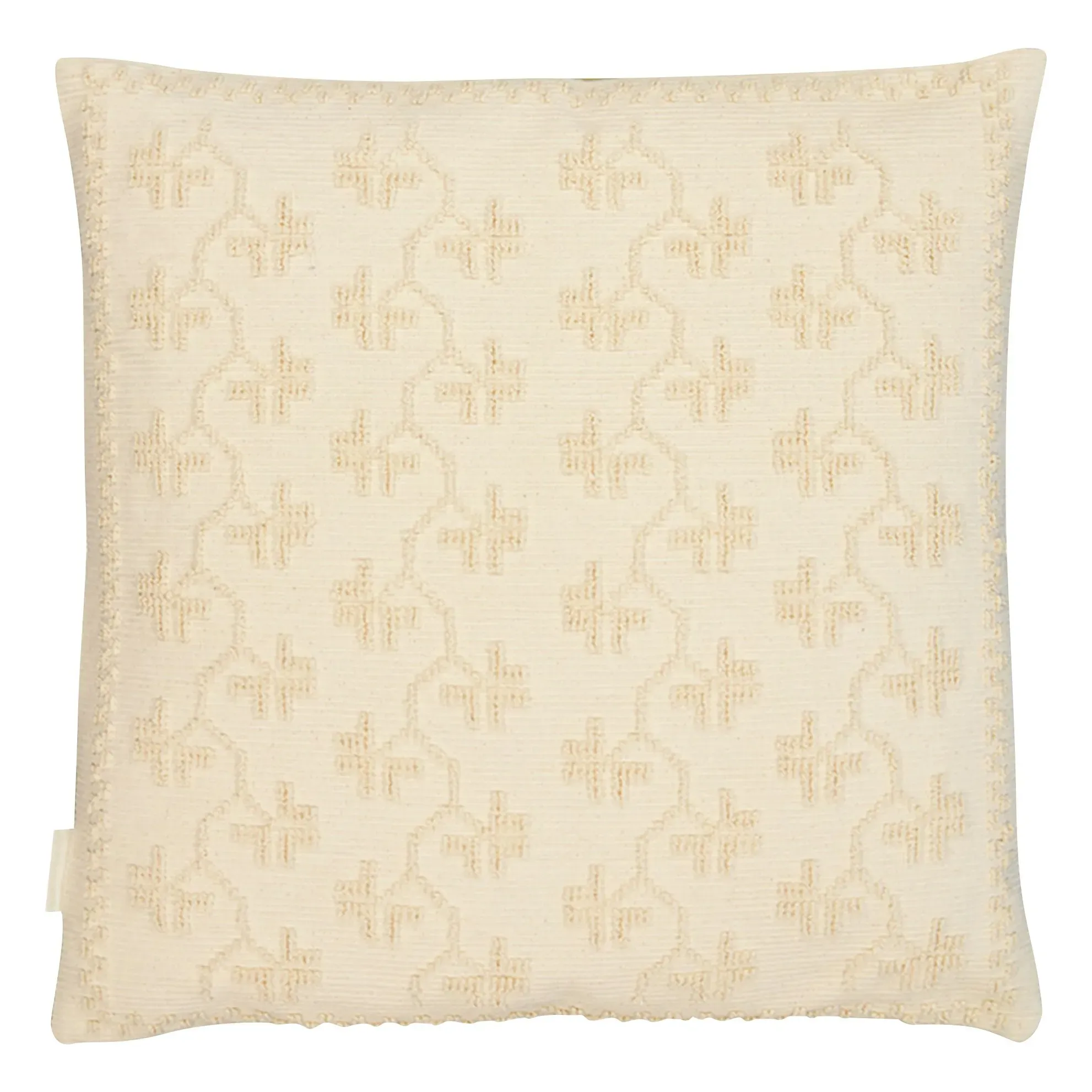 Mafalda Reversible Embroidered Cushion - Ecru, Cotton product