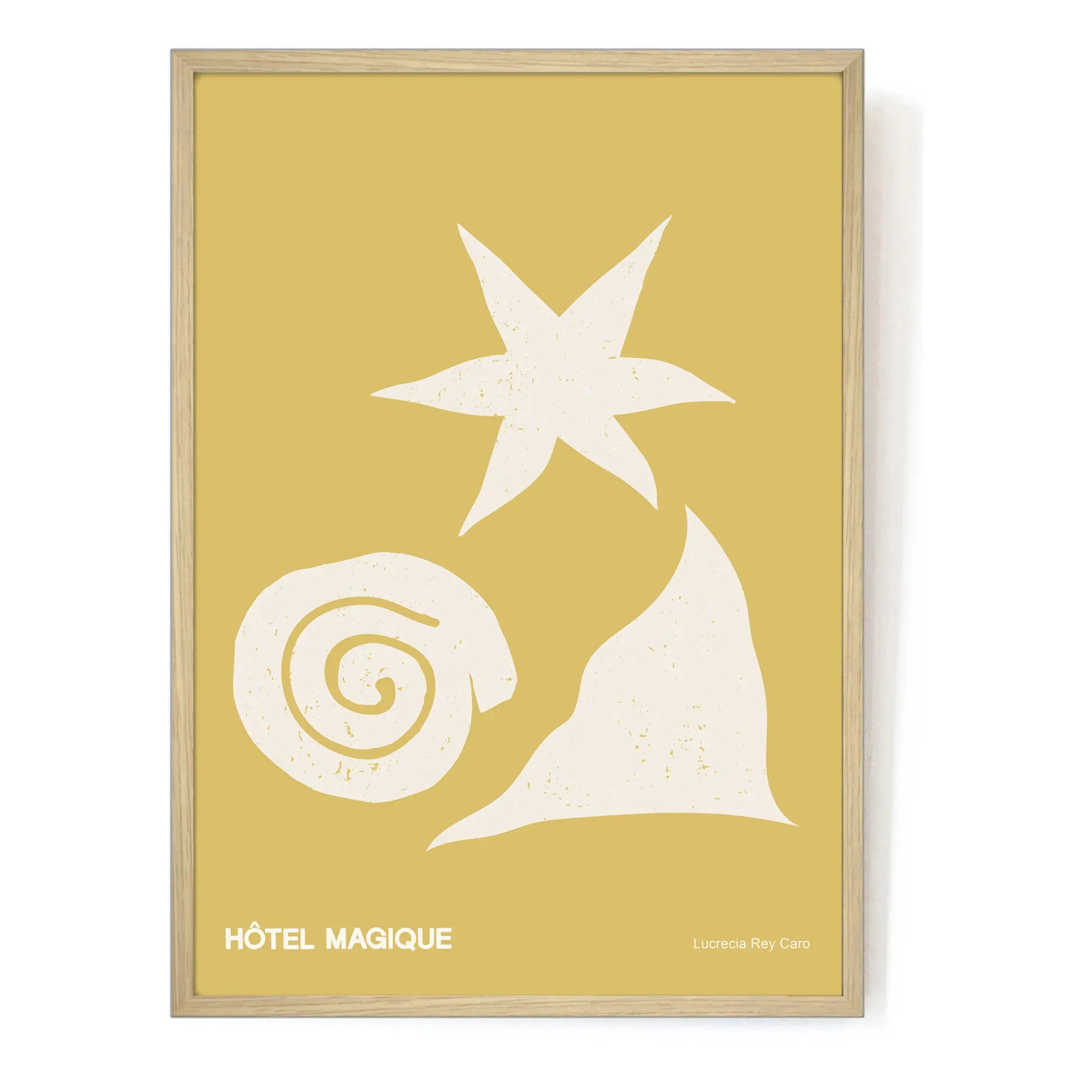 Sea, Sun by Lucrecia Rey Caro A3 Poster - Yellow alternate view