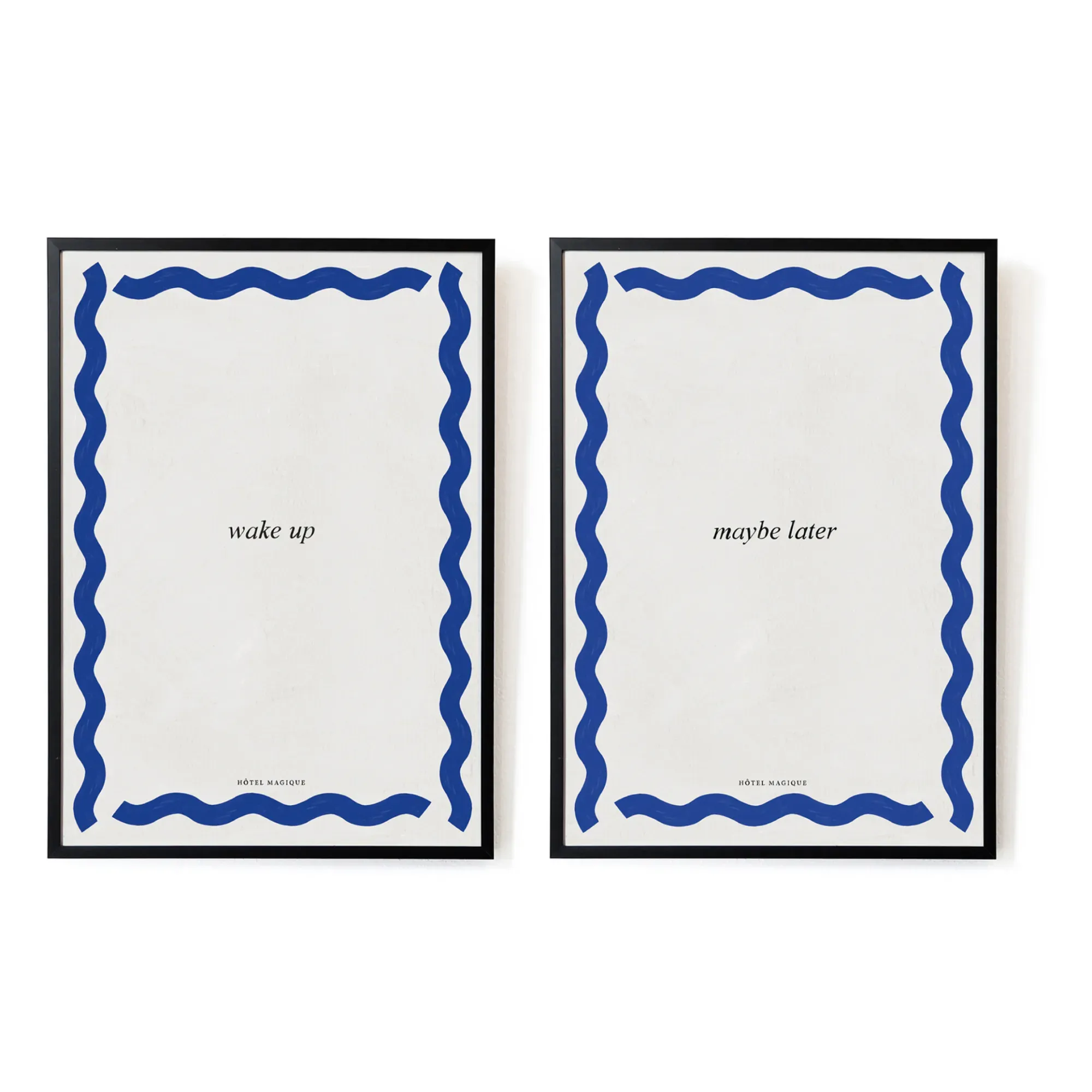 Wake Up Maybe Later Set of 2 Posters - Blue product