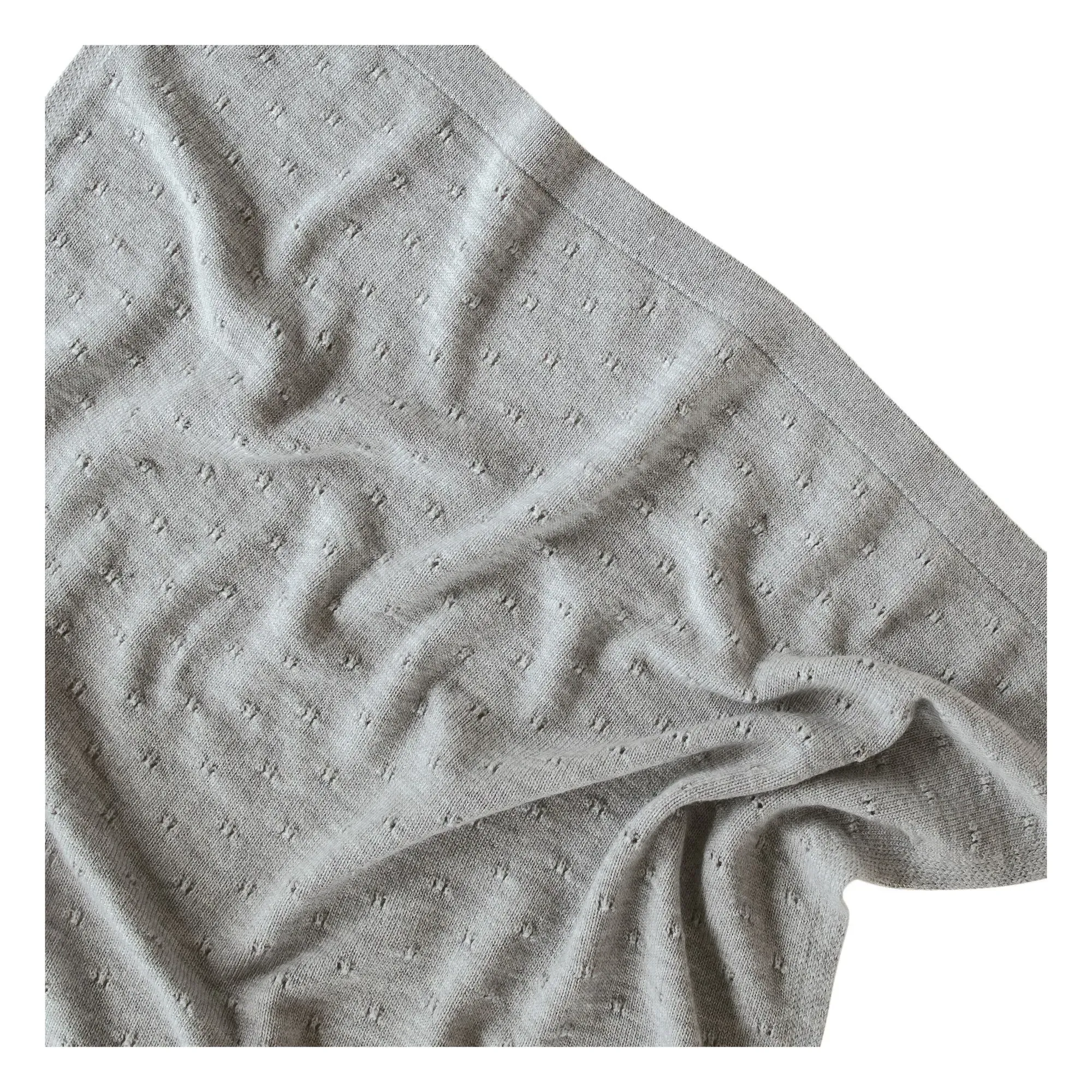 Bibi Openwork Blanket - Grey, Merino Wool alternate view