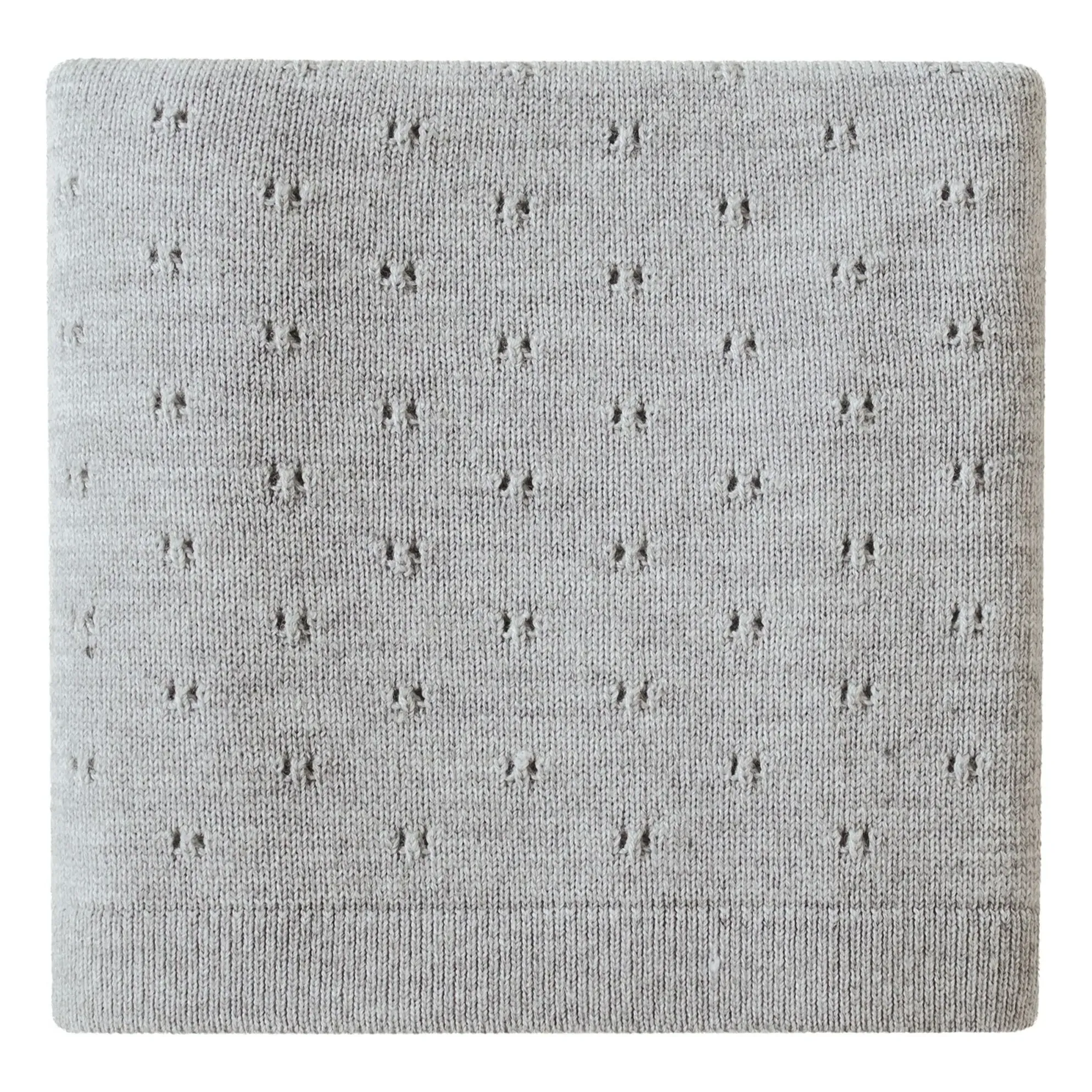 Bibi Openwork Blanket - Grey, Merino Wool product