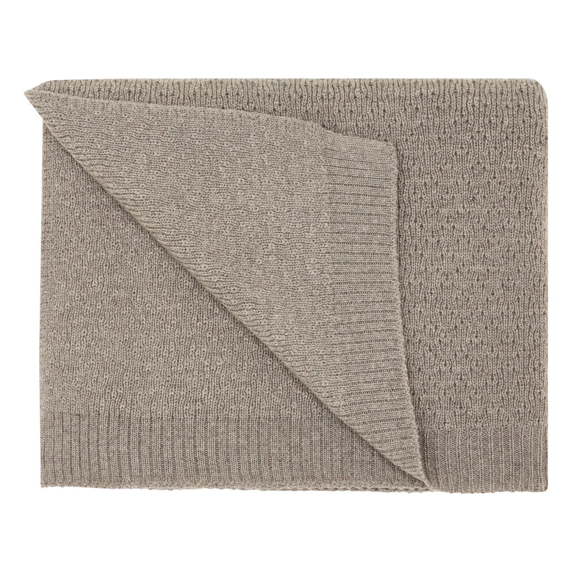Dora Merino Wool Blanket - Oatmeal alternate view