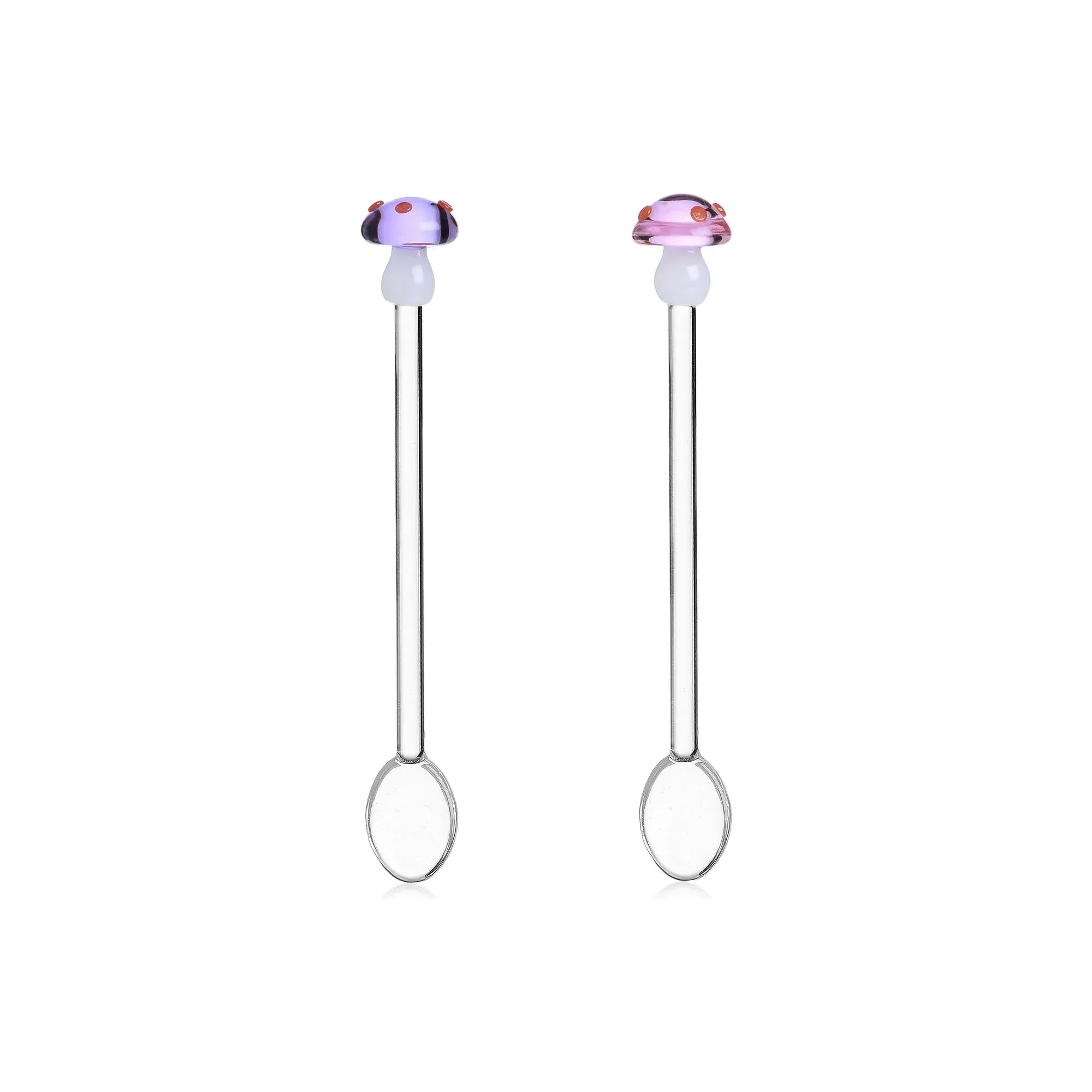 Ichendorf Milano Mushroom Glass Spoons Set of 2 - Pink product