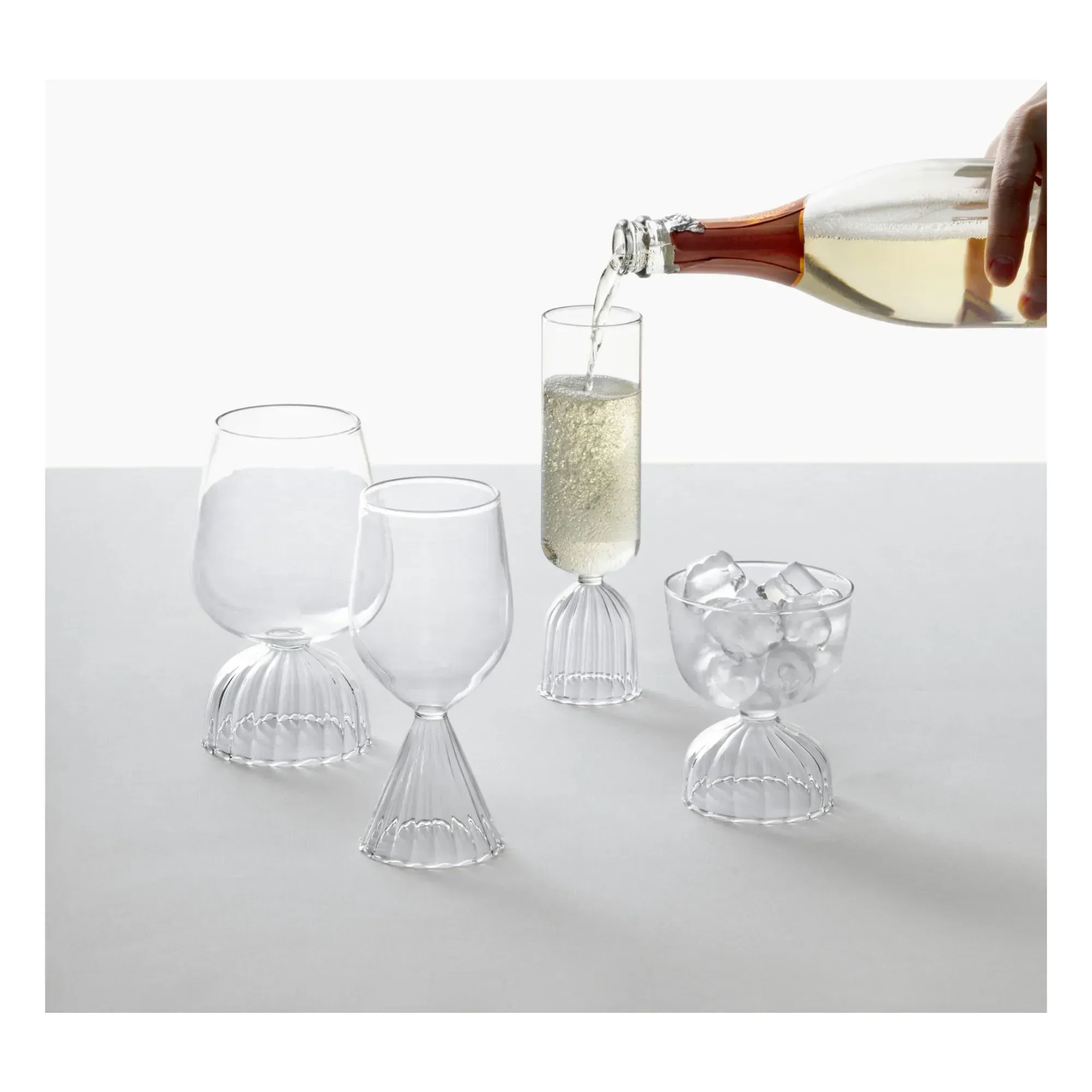 Tutu Flute Glass - Transparent, Borosilicate Glass alternate view