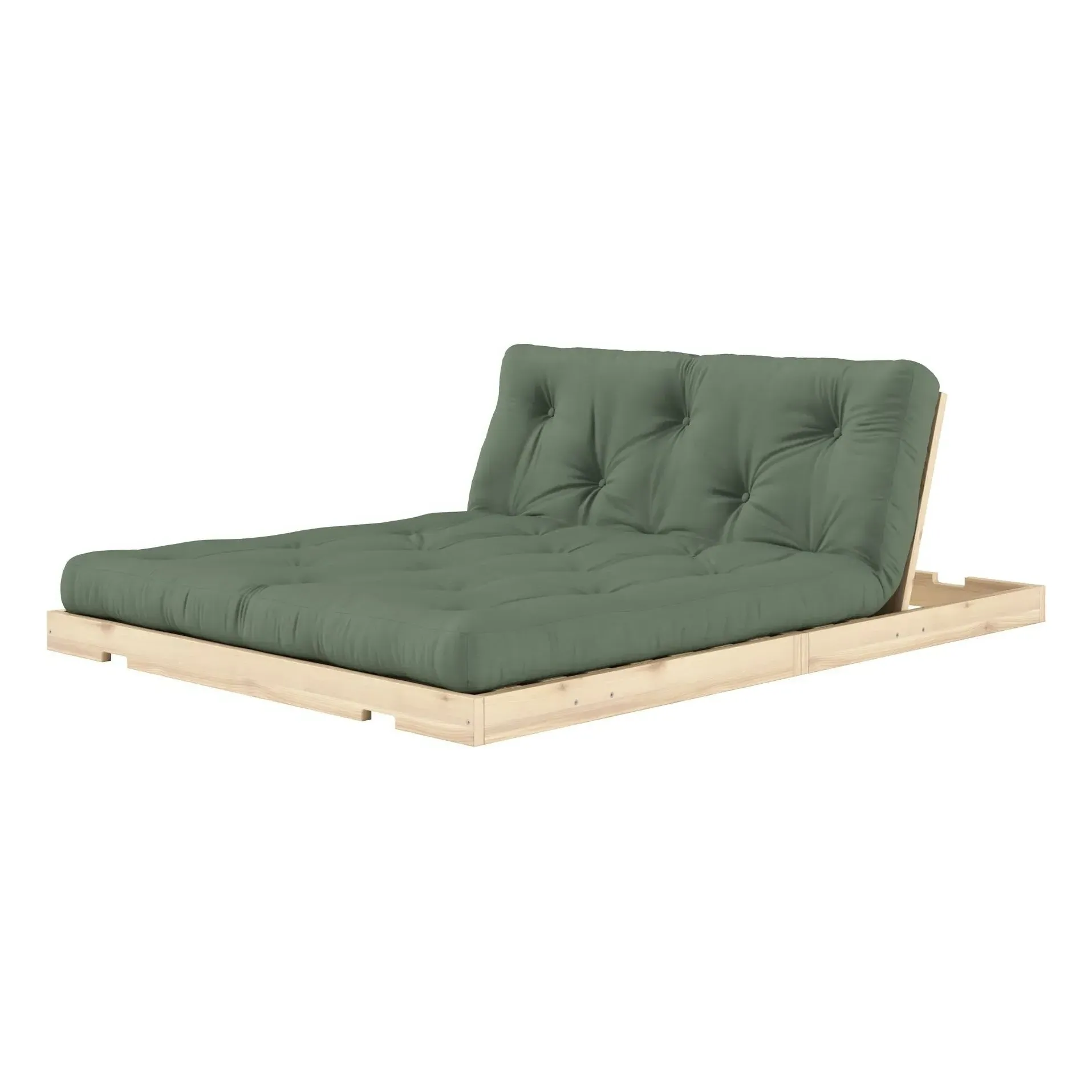 Flip Sofa Bed - Olive Green, Cotton alternate view