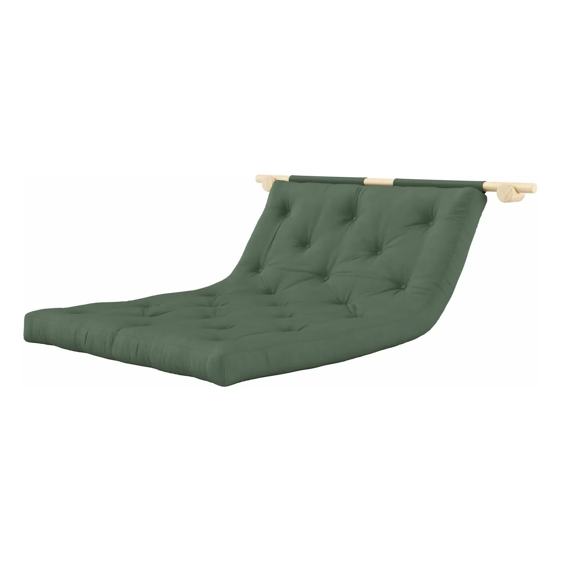 Hooked Wall-Mounted Sofa Bed - Olive Green, Cotton alternate view