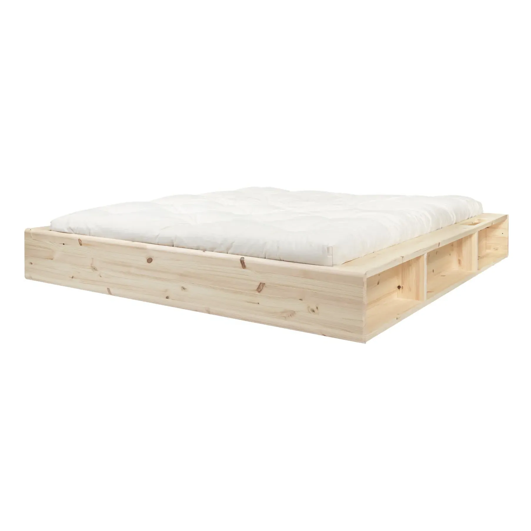 Ziggy Bed Frame with Storage - Light Wood, Pine alternate view