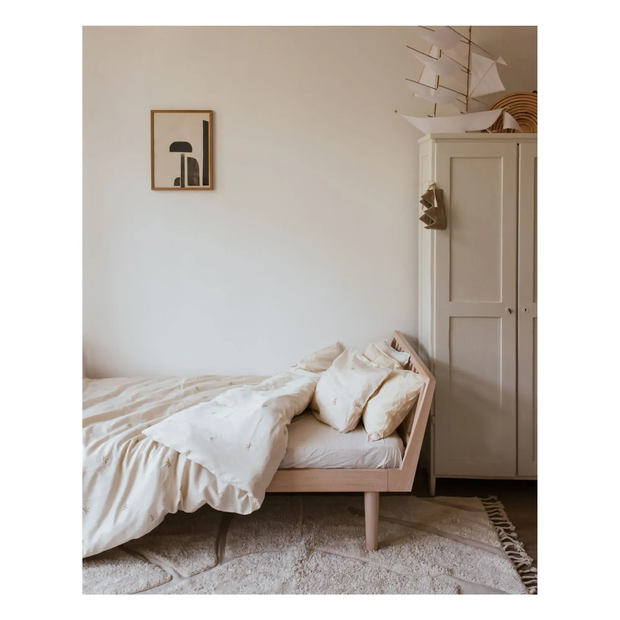 Eli Fitted Sheet - Cream, Organic Cotton alternate view