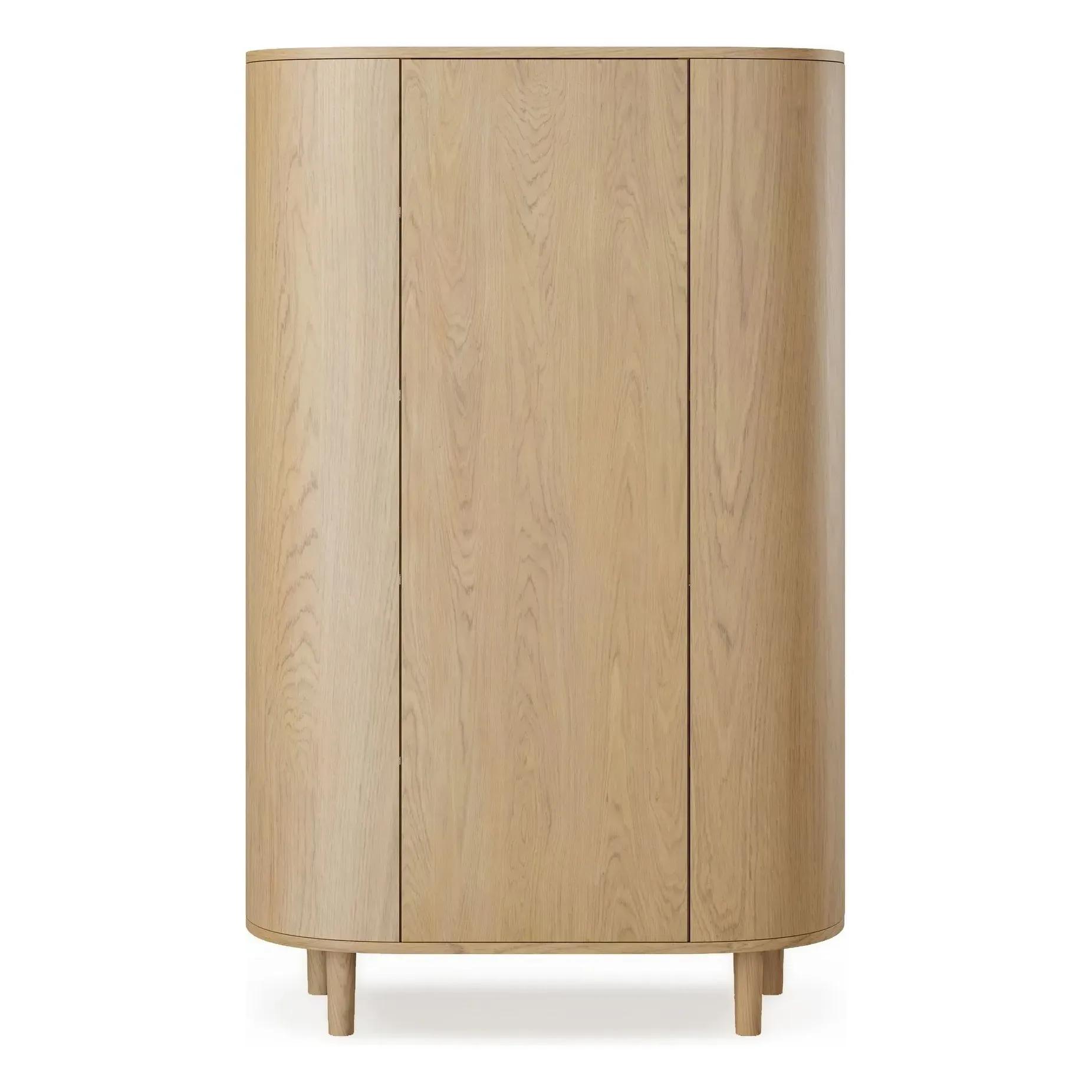 Kai 3-Section Wardrobe with Touch Opening - Oak product