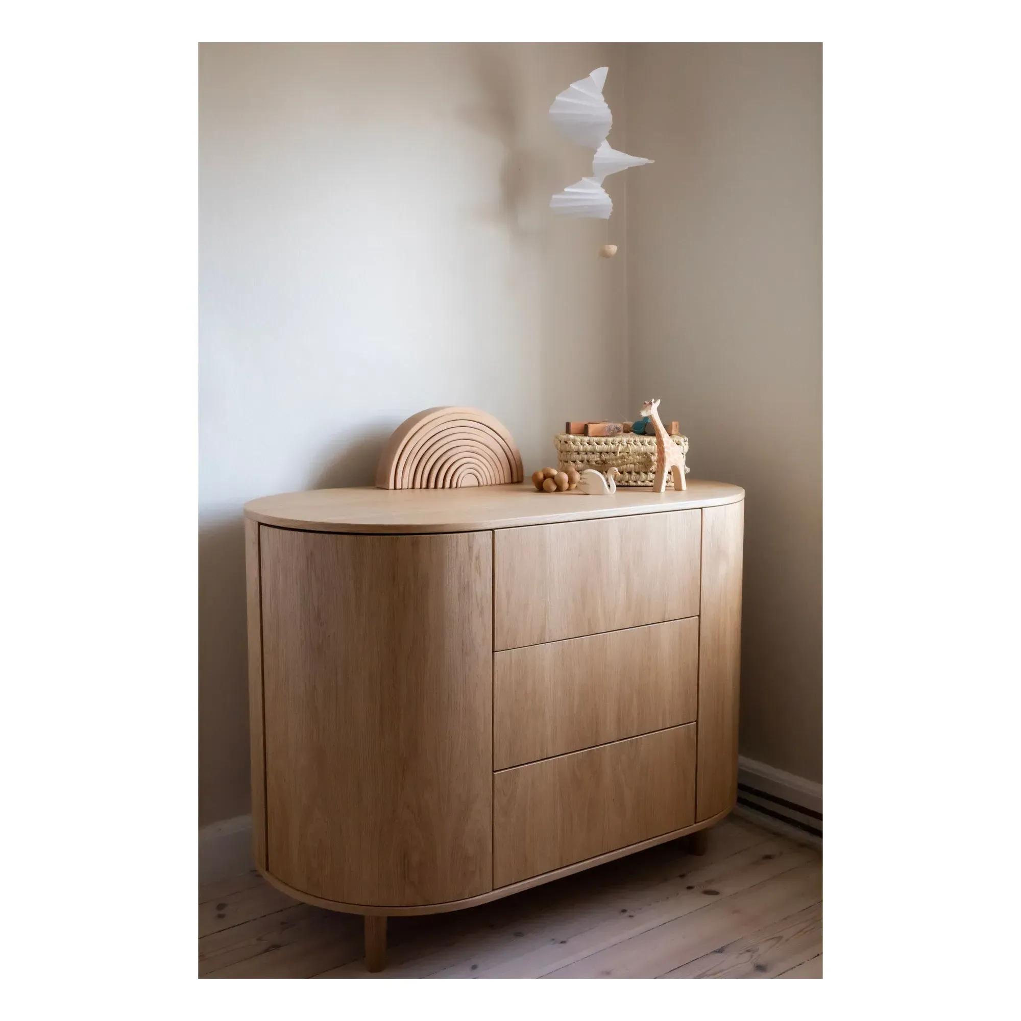 Kai Chest of Drawers with Push-Open Drawers - Oak alternate view