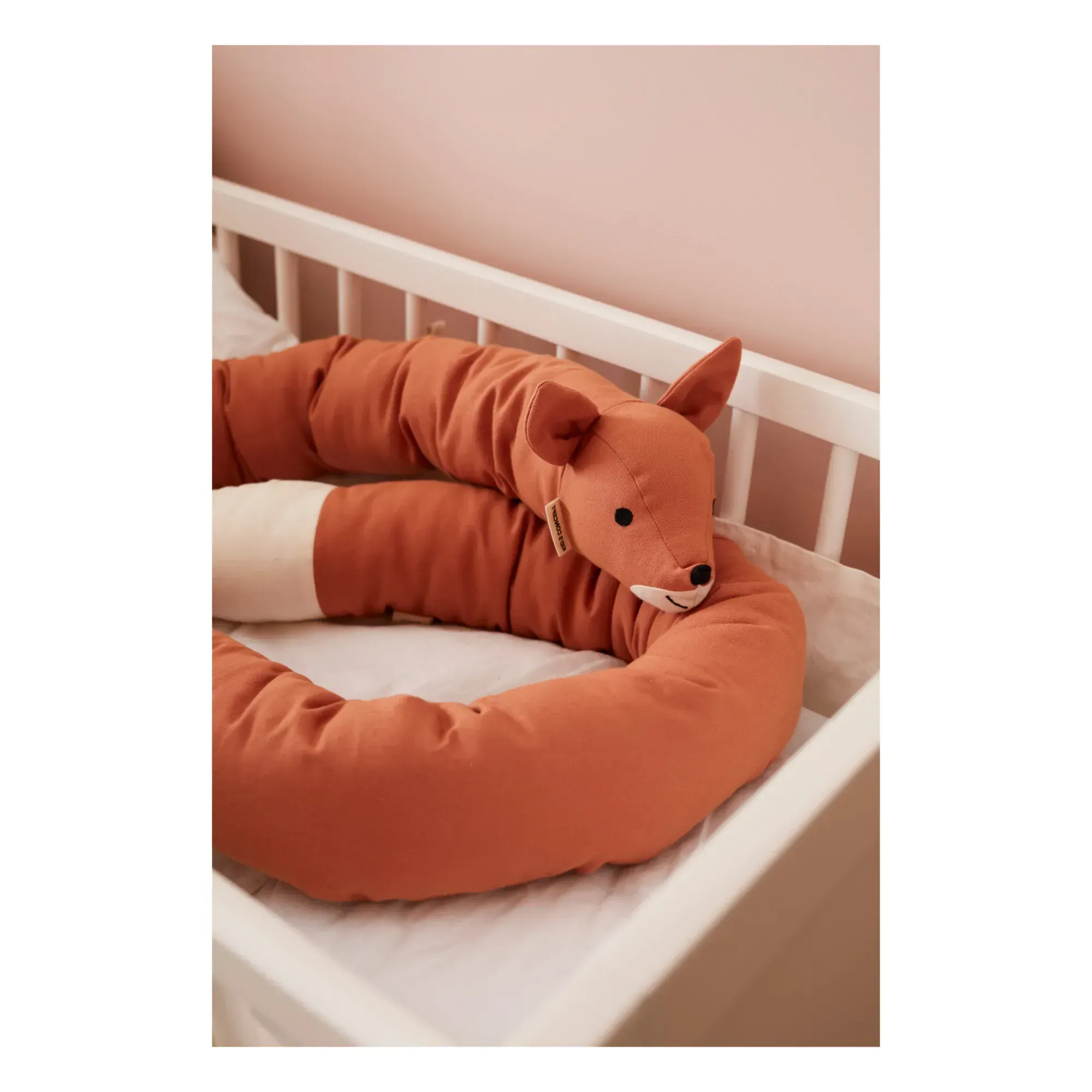 Edvin Worm-Shaped Cushion - Russet, Organic Cotton alternate view