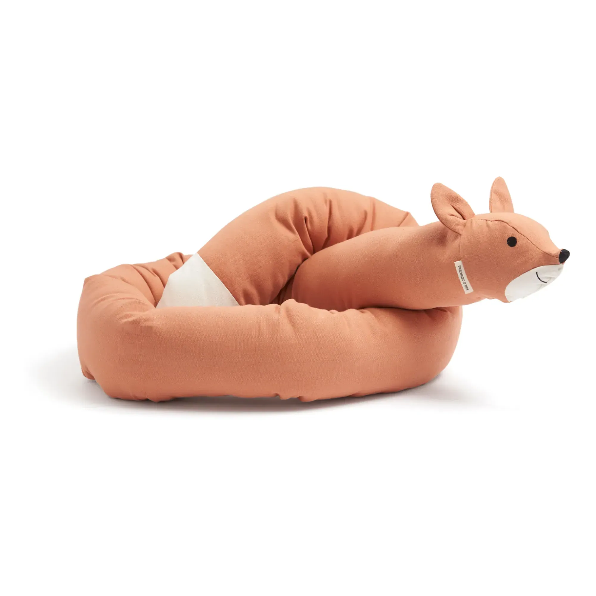 Edvin Worm-Shaped Cushion - Russet, Organic Cotton product