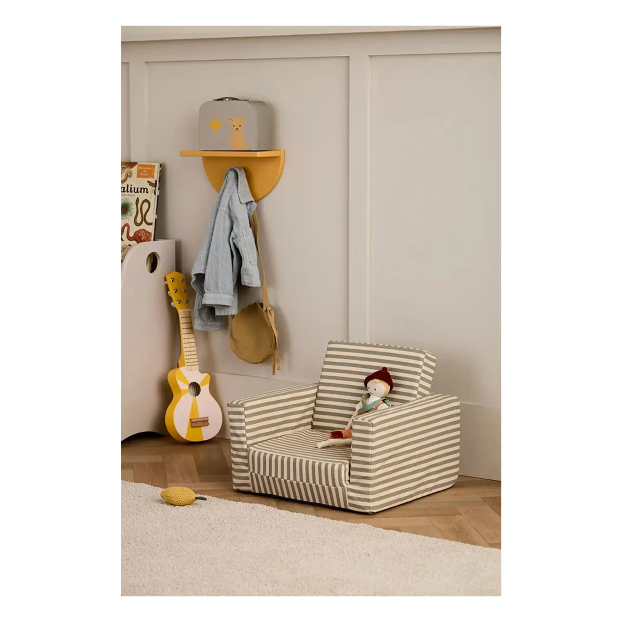 Kid's Concept Fireside Foldable Chair - Sand, Cotton alternate view