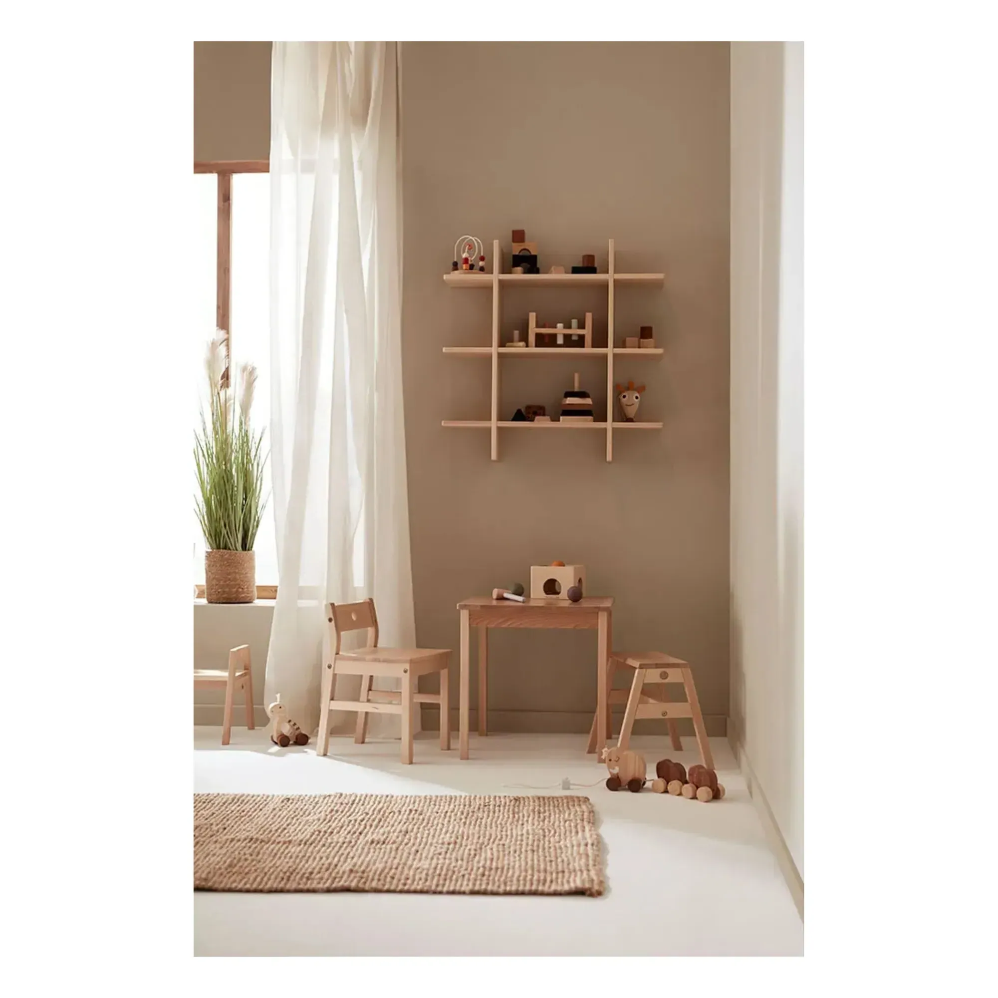 Saga 3-Tier Wall Shelf - Light Wood, Beech alternate view