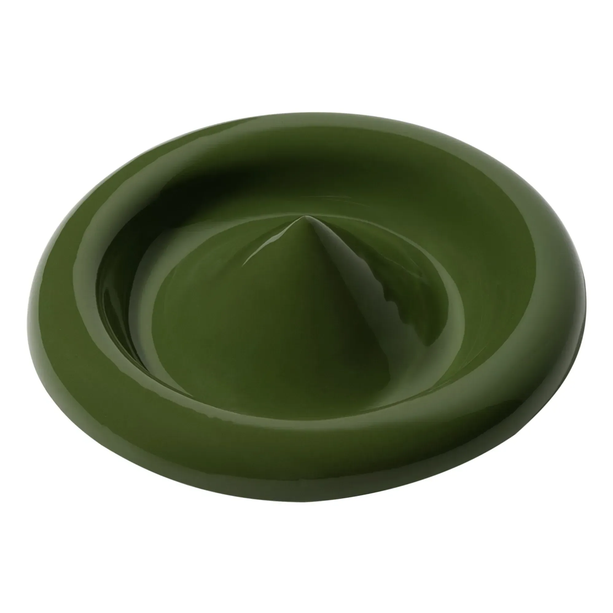 Halo Round Soap Holder - Dark Green, Porcelain product