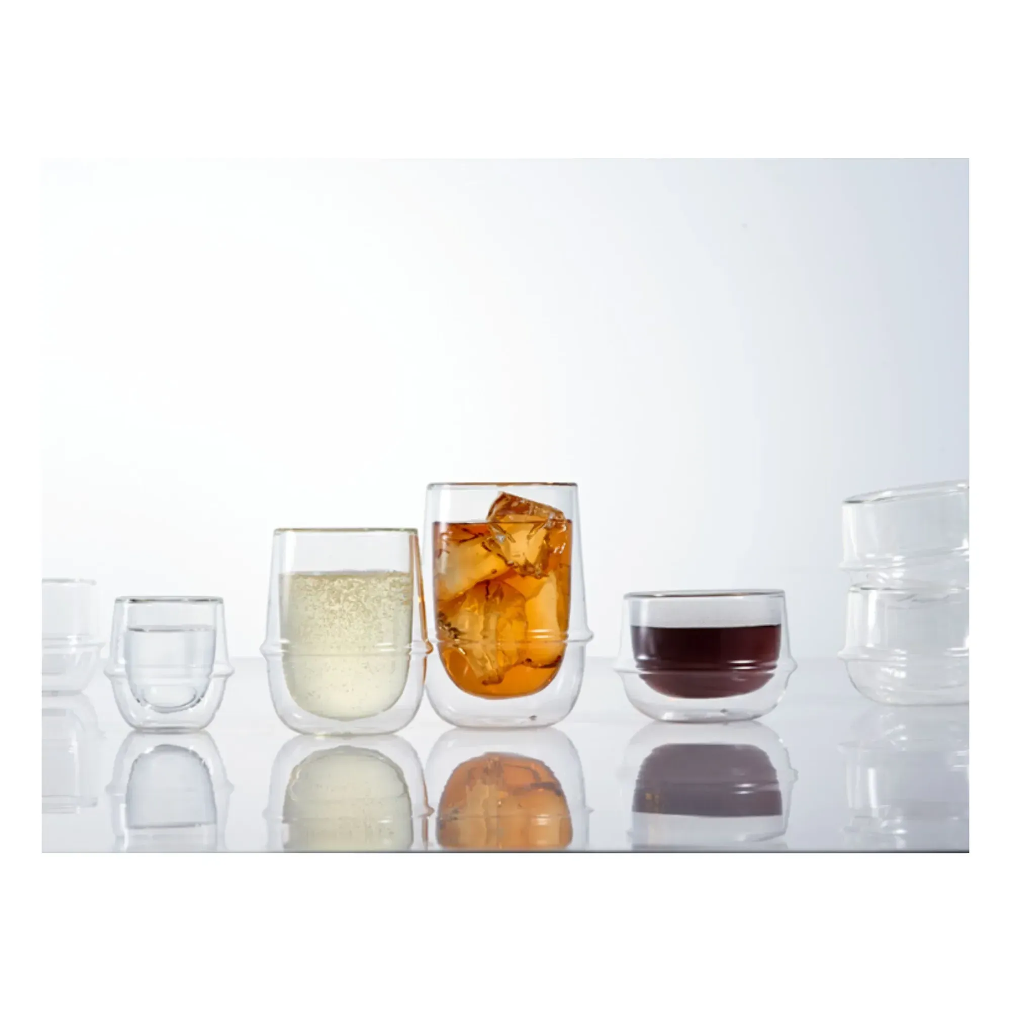 Kronos Double-Walled Espresso Cup - Transparent, Glass alternate view