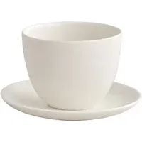 Pebble Cup and Saucer - White, Porcelain alternate view