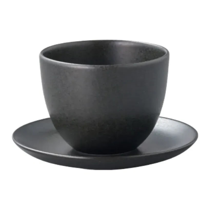 Pebble Porcelain Teacup & Saucer - Black product