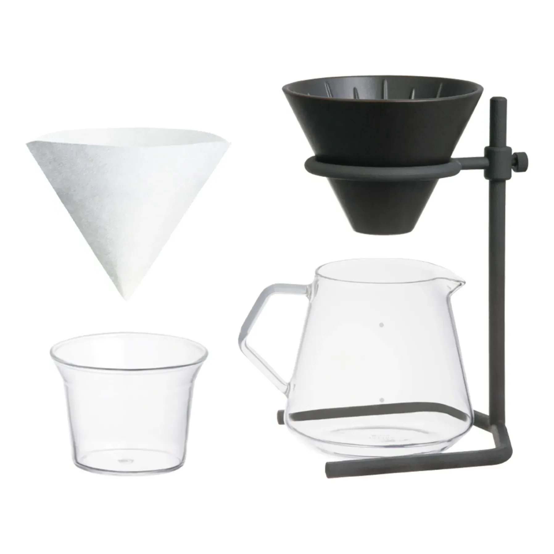 Slow Coffee Cup Set 4 Cups - Black, Porcelain product