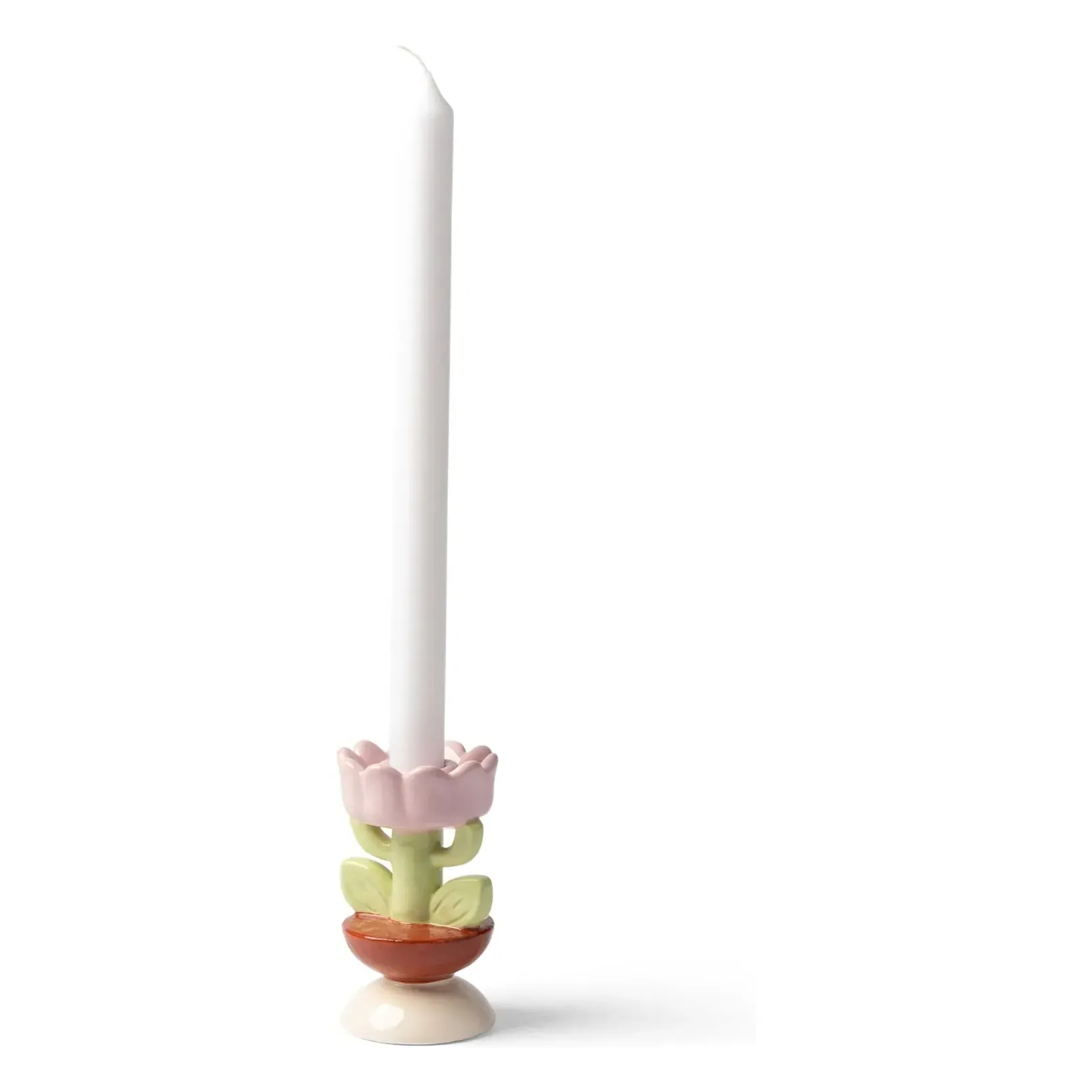 Blume Candlestick - Pink, Stoneware alternate view