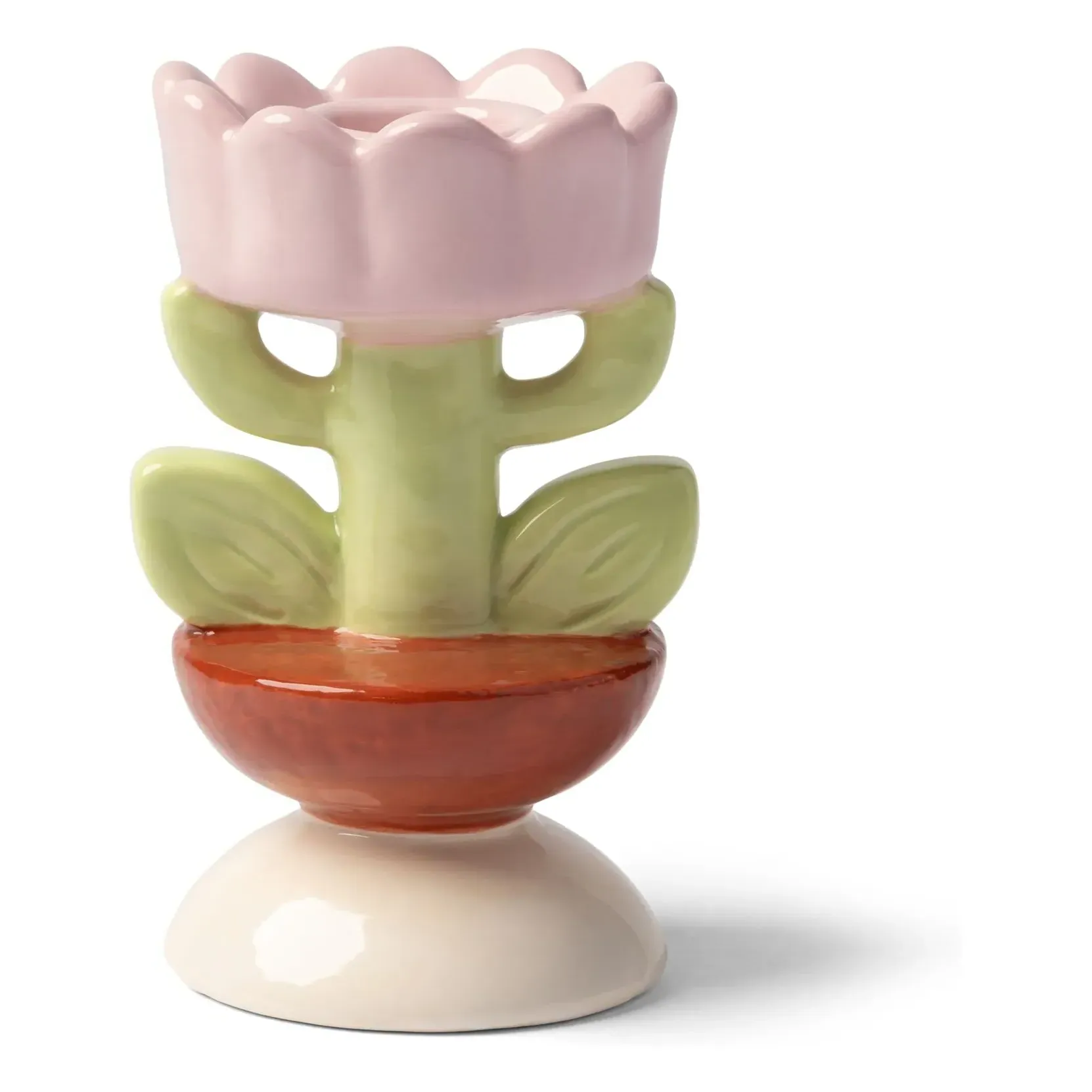 Blume Candlestick - Pink, Stoneware product