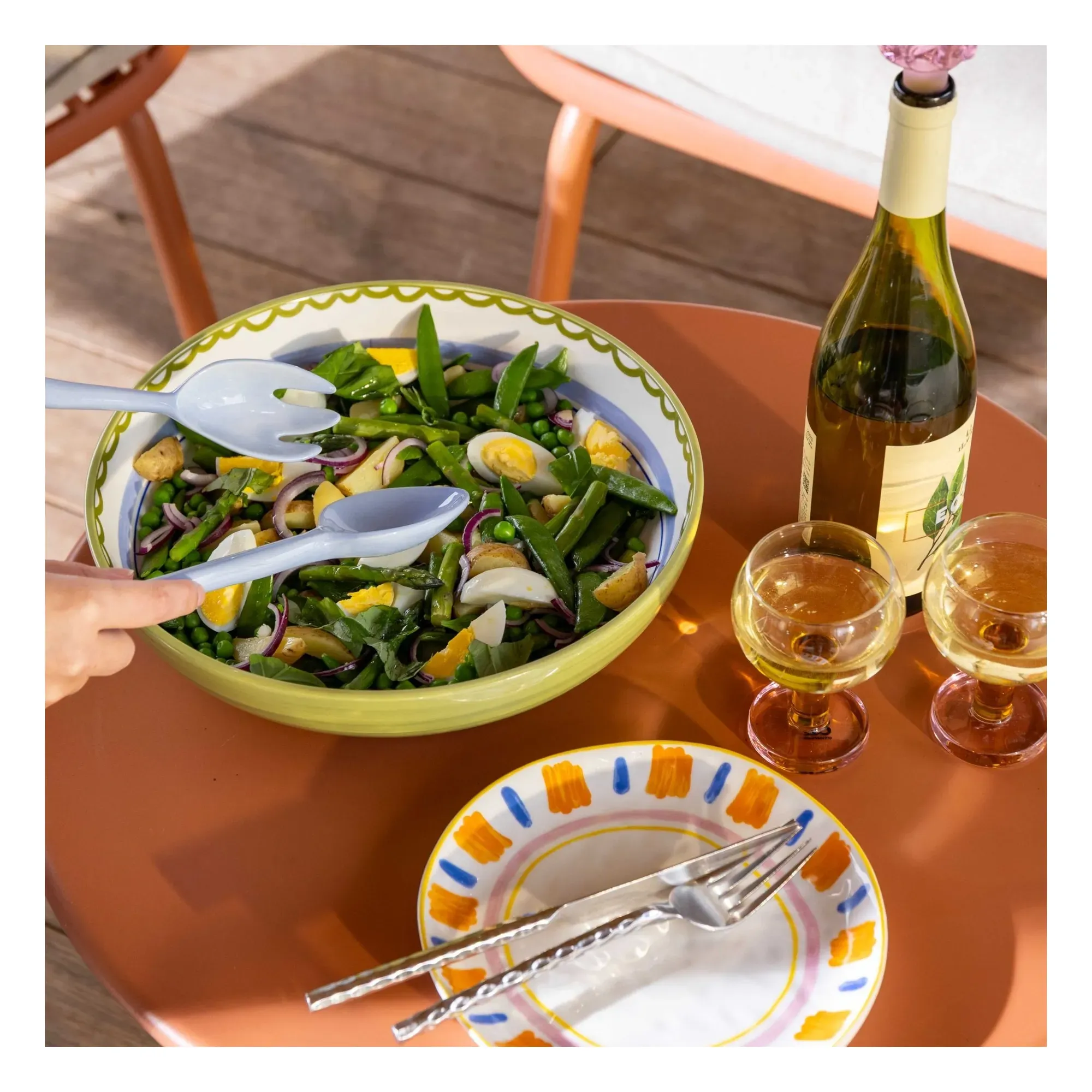 Boavista Salad Bowl - Green, Porcelain alternate view