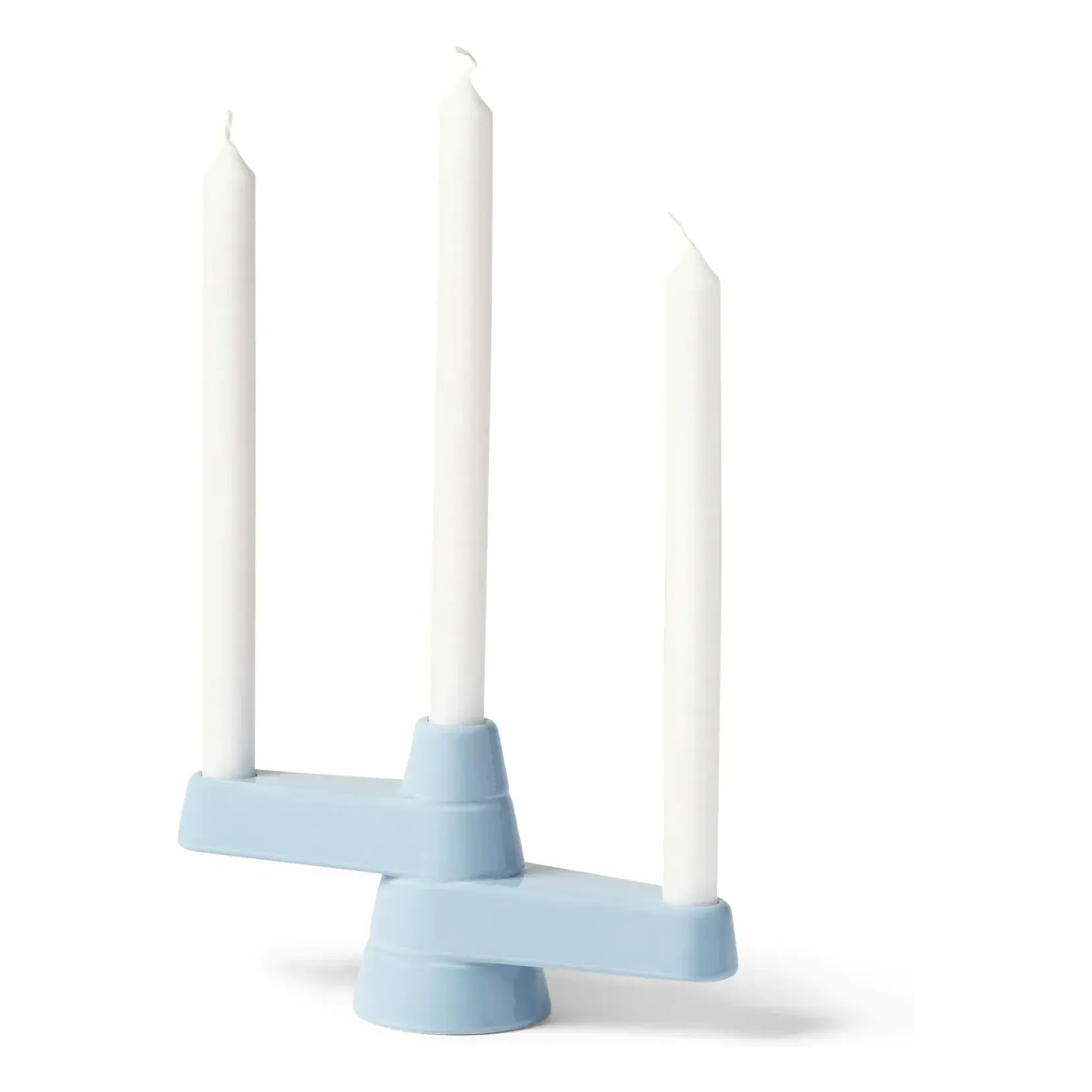 Brute Two-Arm Candlestick - Blue, Dolomite alternate view